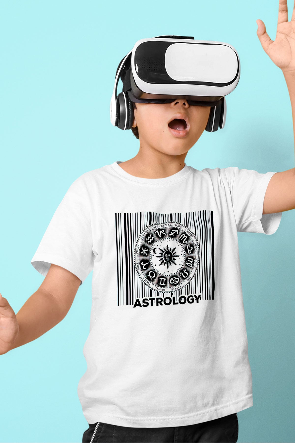 Astrolog Beyaz Unisex Çocuk Tişört