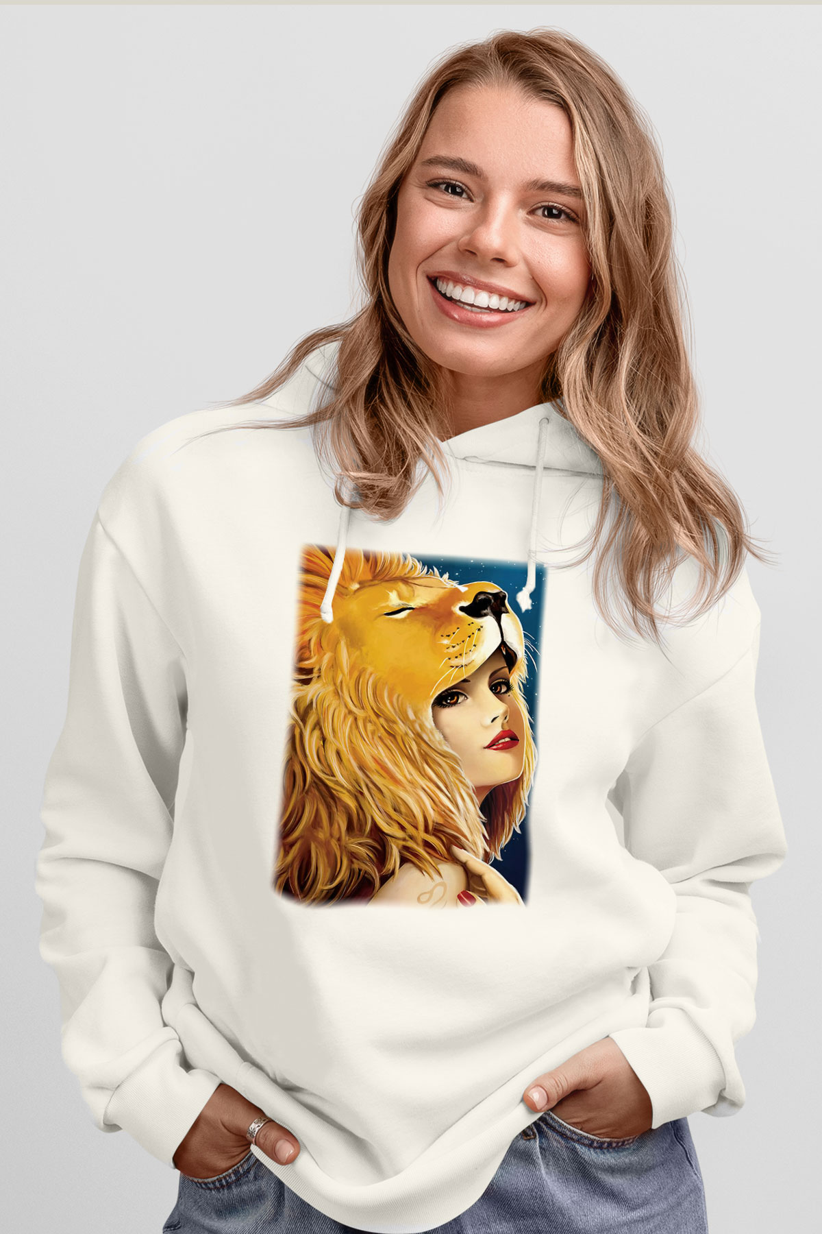 Astrolog Beyaz Unisex Hoodie