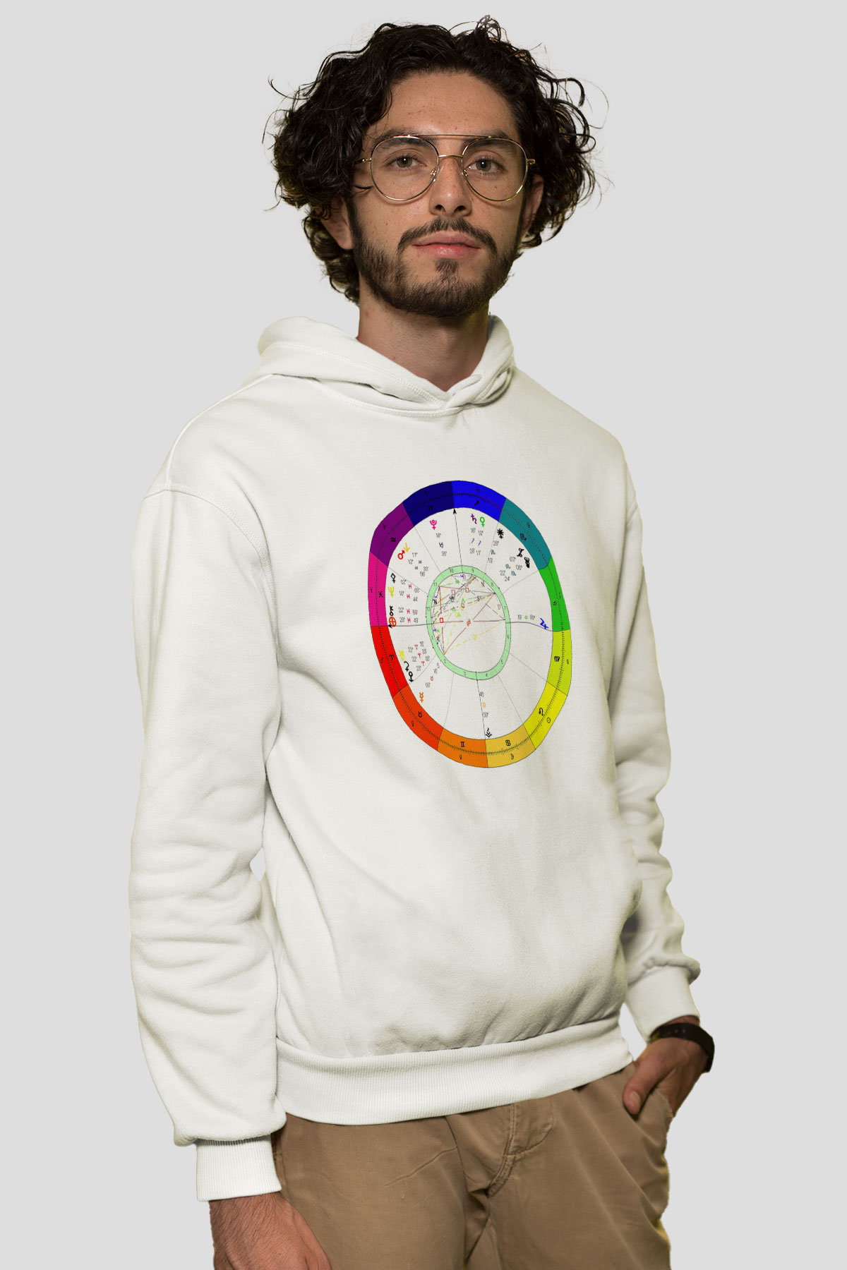 Astrolog Beyaz Unisex Hoodie