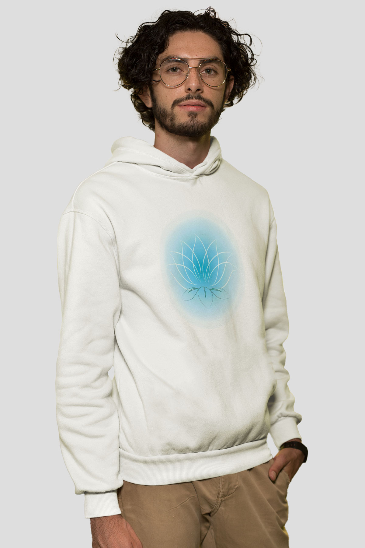 Astrolog Beyaz Unisex Kapüşonlu Sweatshirt