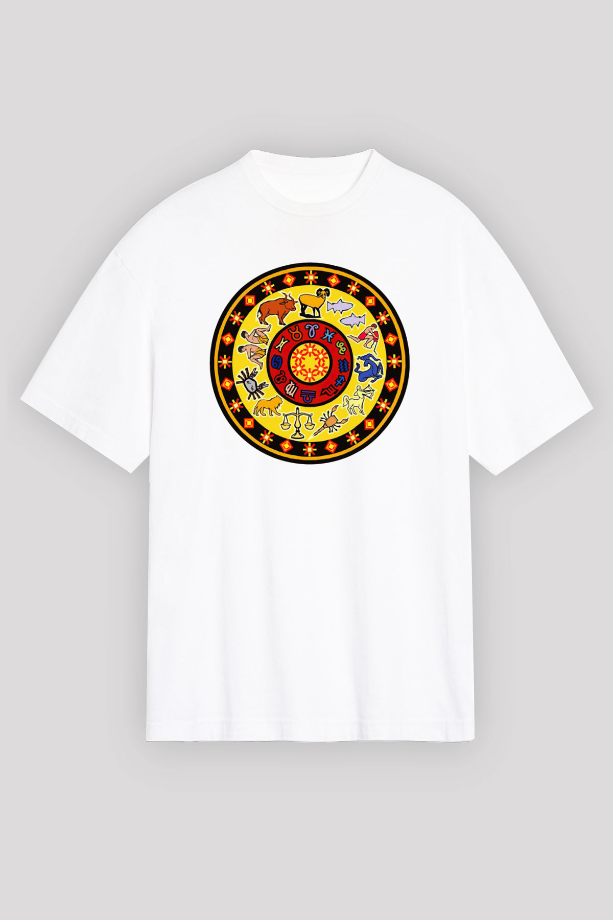 Astrolog Beyaz Unisex Oversize Tişört T-Shirt