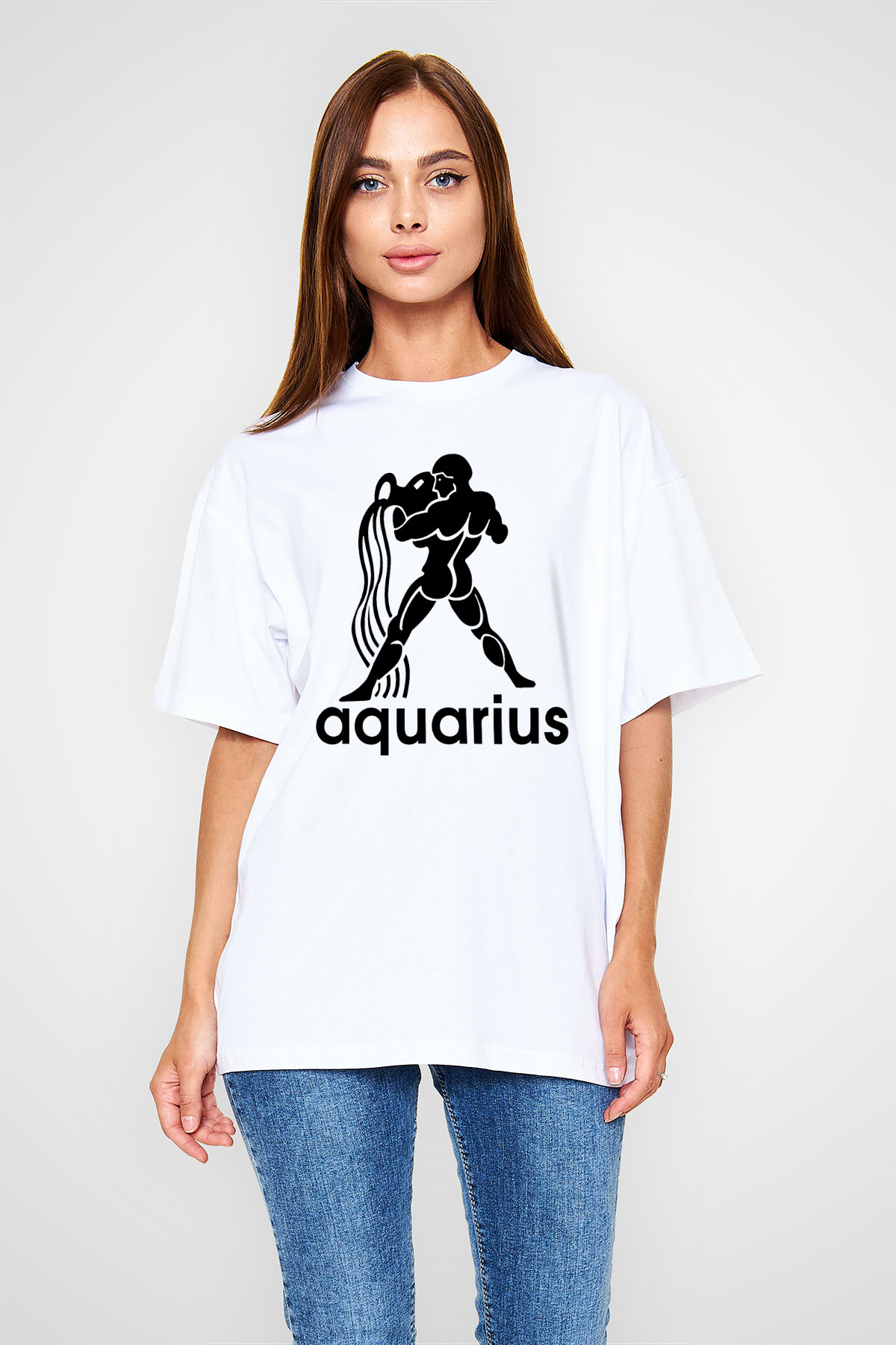 Astrolog Beyaz Unisex Oversize Tişört T-Shirt