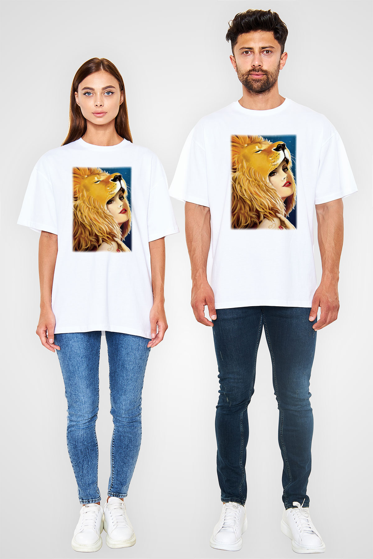Astrolog Beyaz Unisex Oversize Tişört T-Shirt