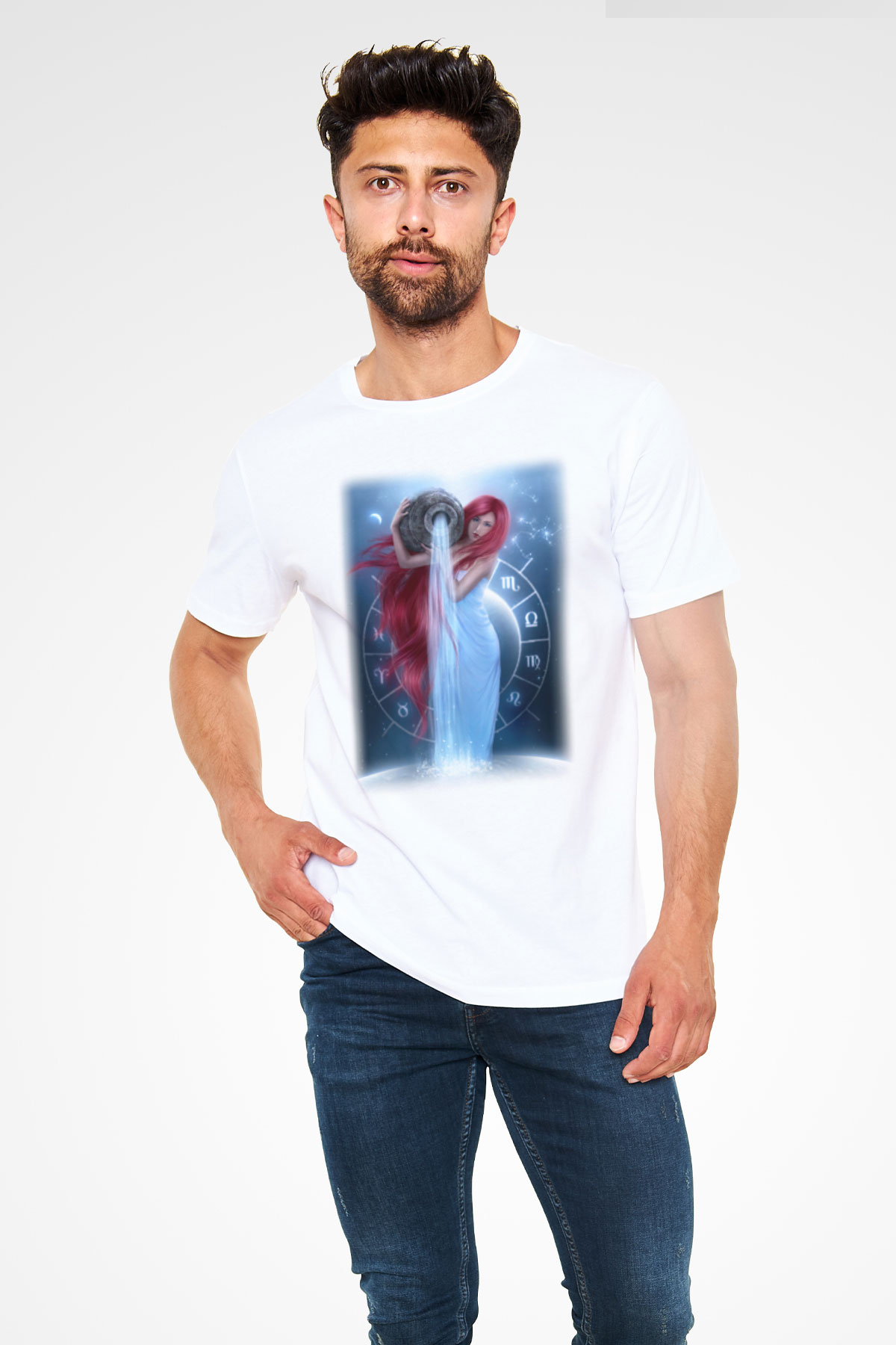 Astrolog Beyaz Unisex Tişört T-Shirt - TişörtFabrikası