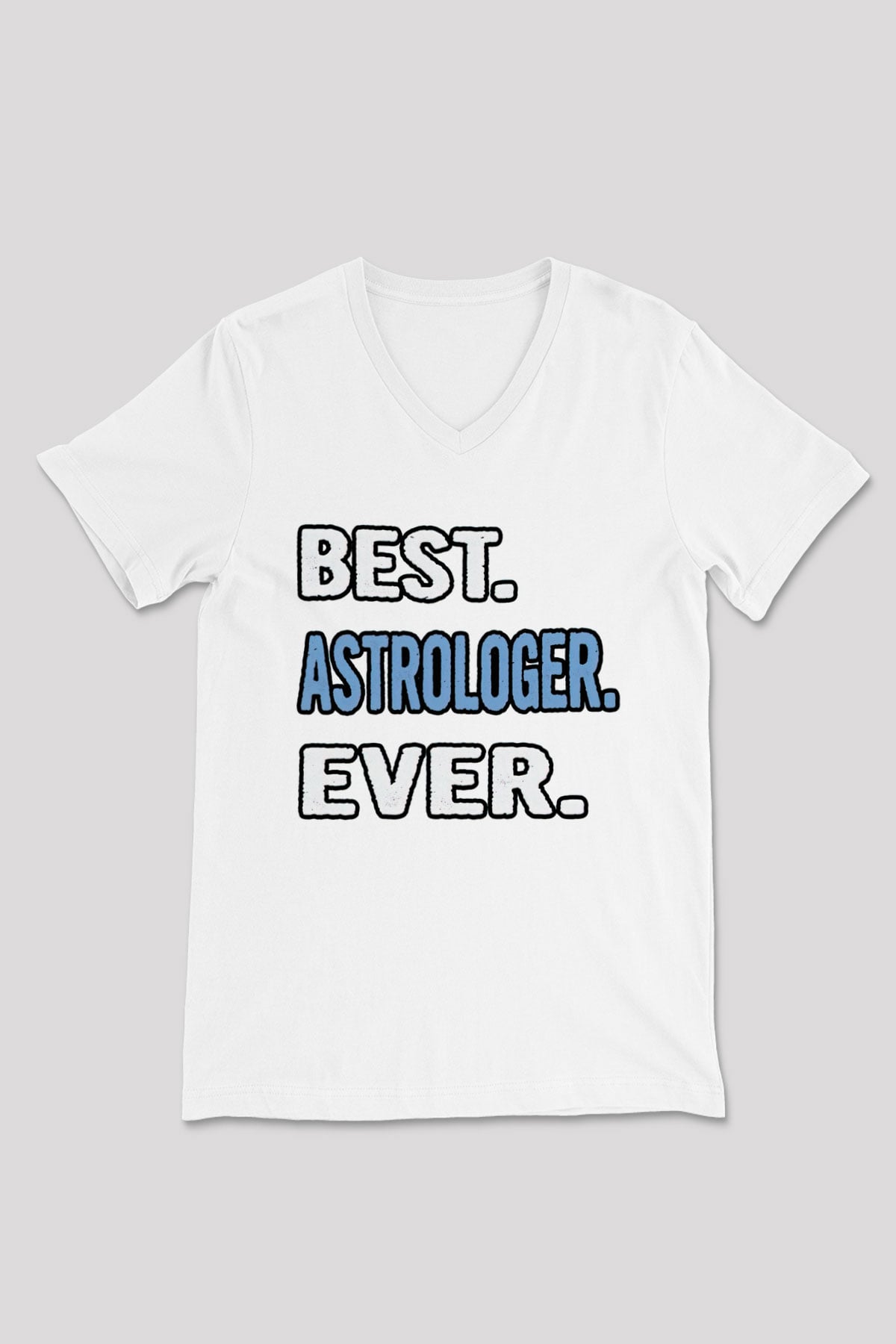 Astrolog Beyaz Unisex V Yaka Tişört