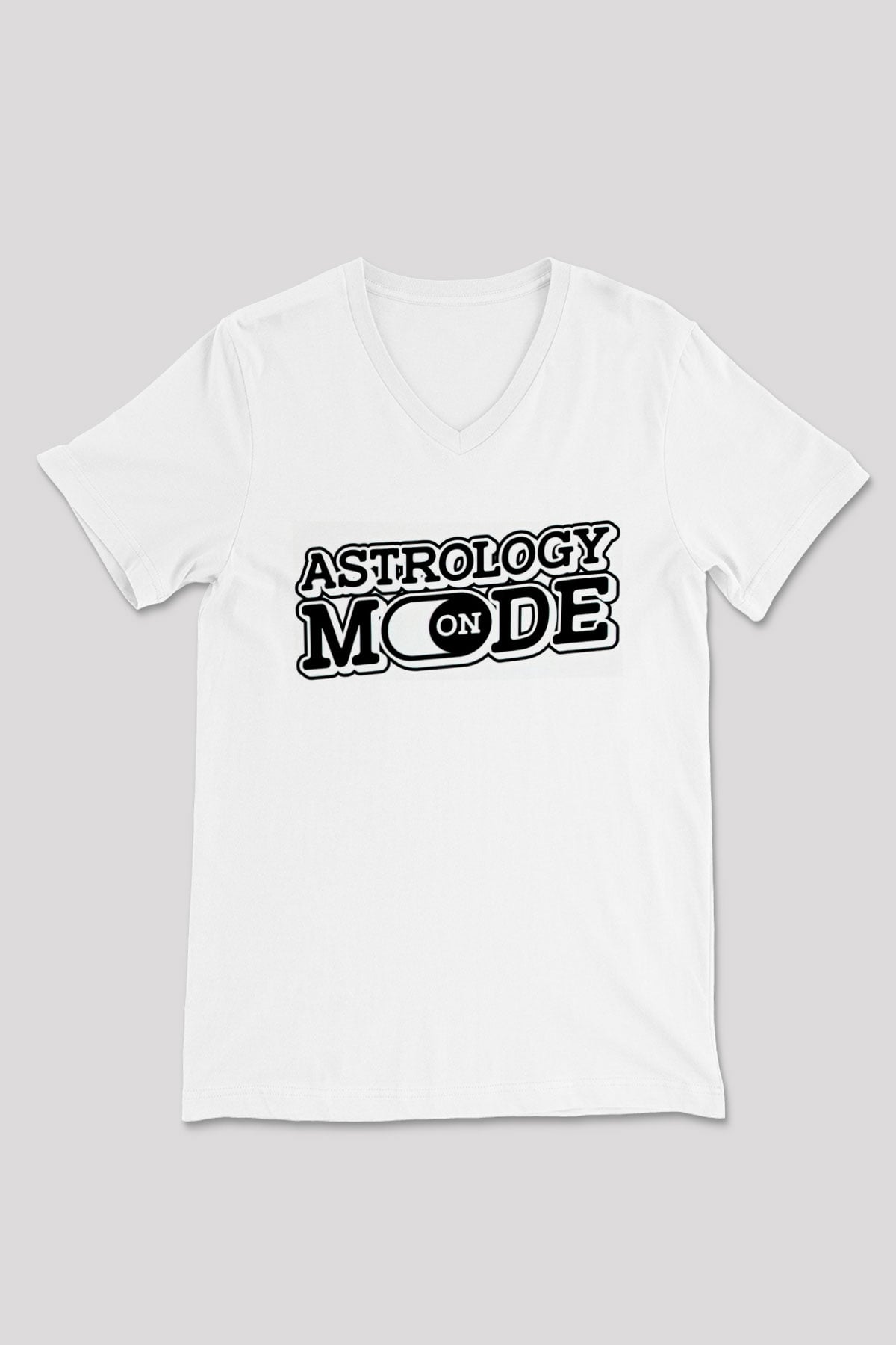 Astrolog Beyaz Unisex V Yaka Tişört
