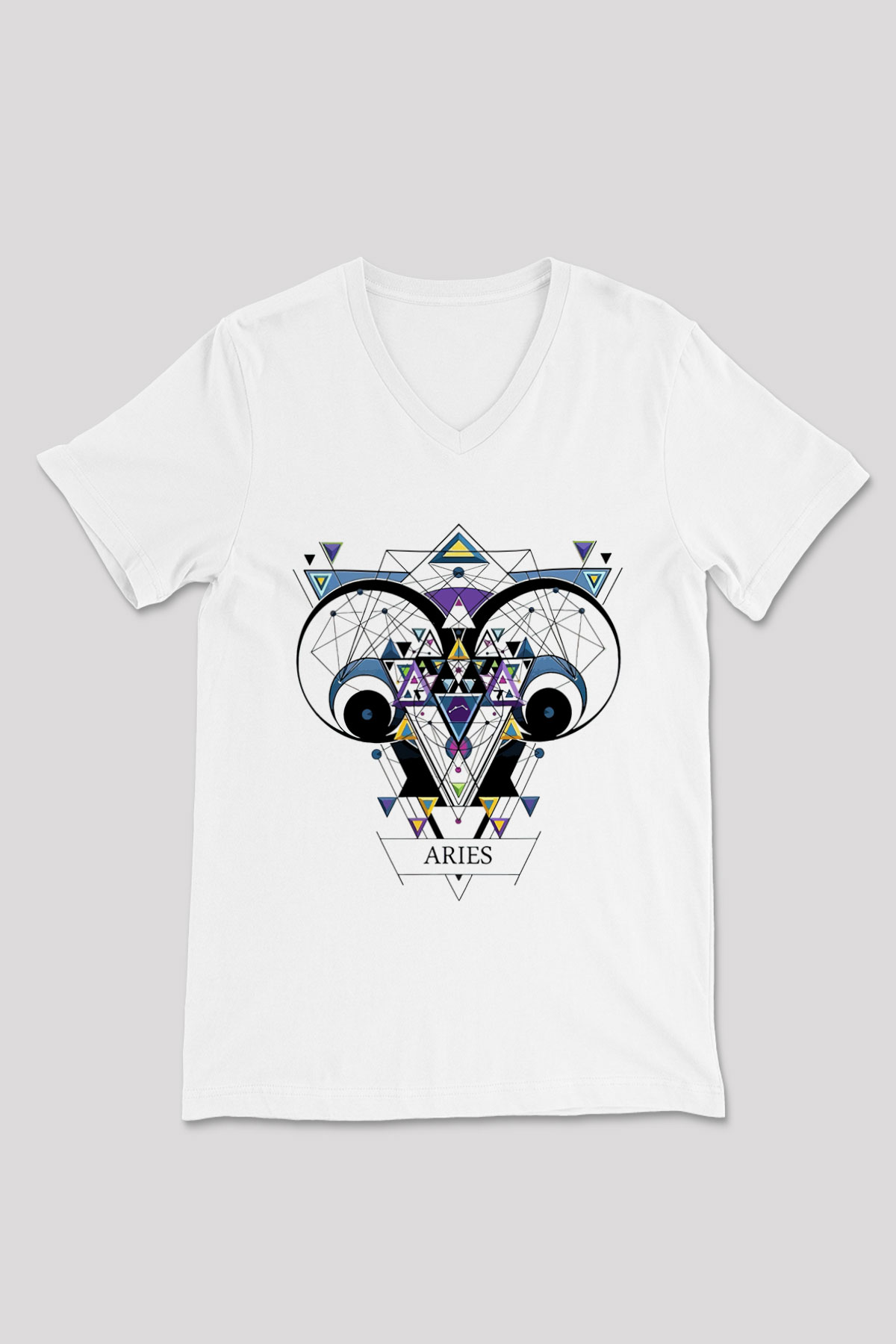 Astrolog Beyaz Unisex V Yaka Tişört T-Shirt