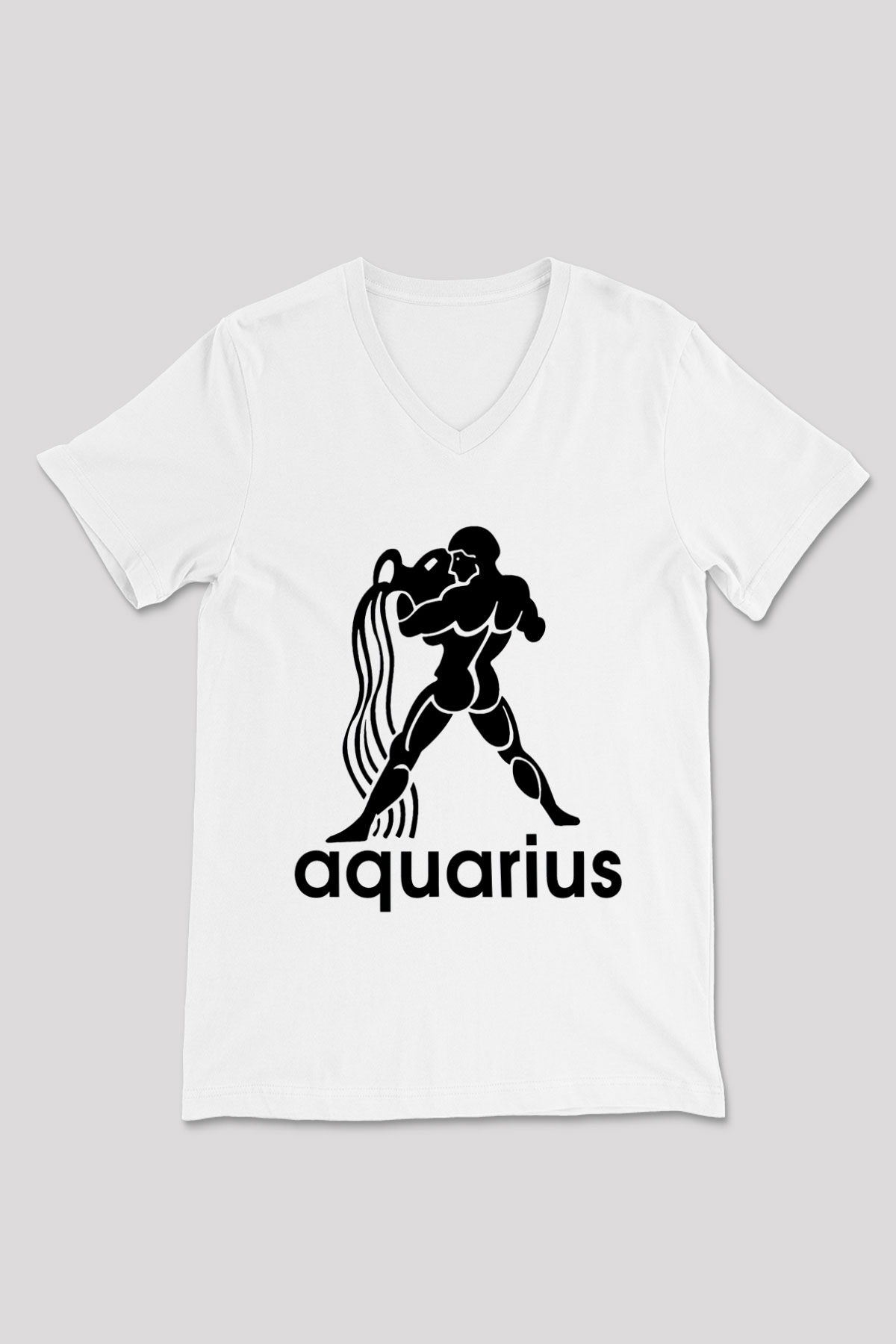 Astrolog Beyaz Unisex V Yaka Tişört T-Shirt