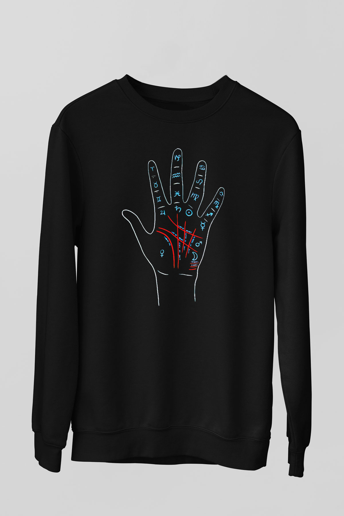 Astrolog Siyah Unisex Sweatshirt