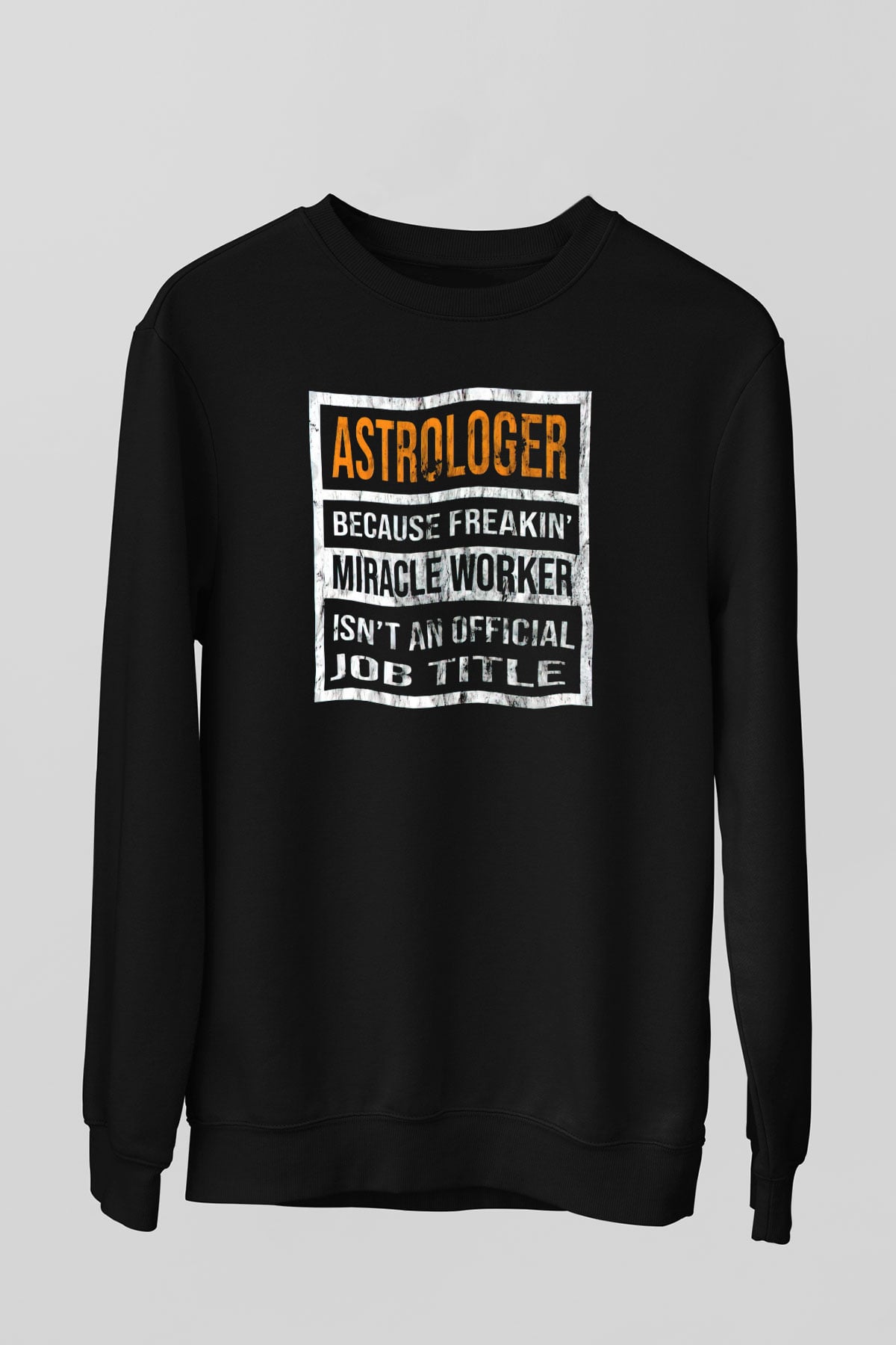 Astrolog Siyah Unisex Sweatshirt