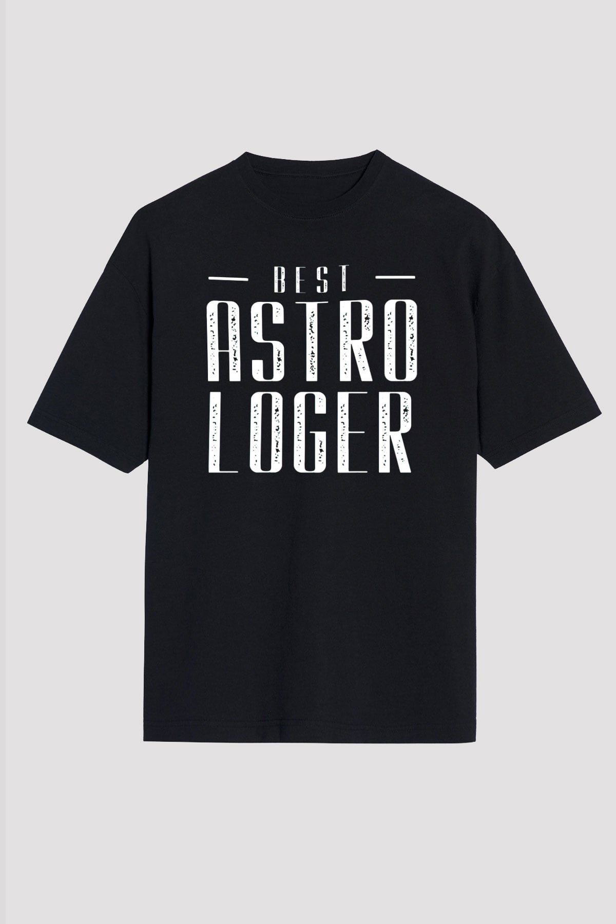 Astrolog Siyah Oversize Tişört Oversize T-shirt - TişörtFabrikası