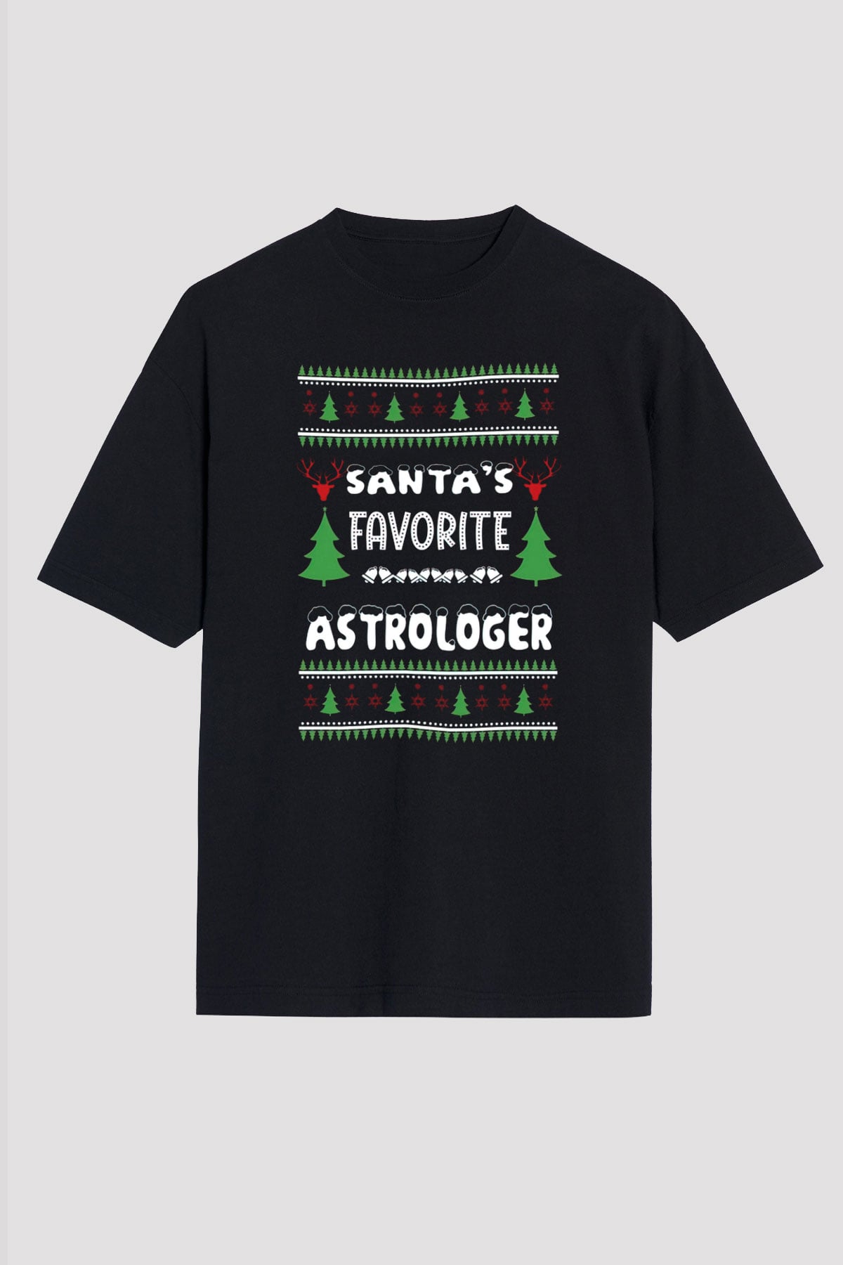 Astrolog Siyah Oversize Tişört Oversize T-shirt - TişörtFabrikası