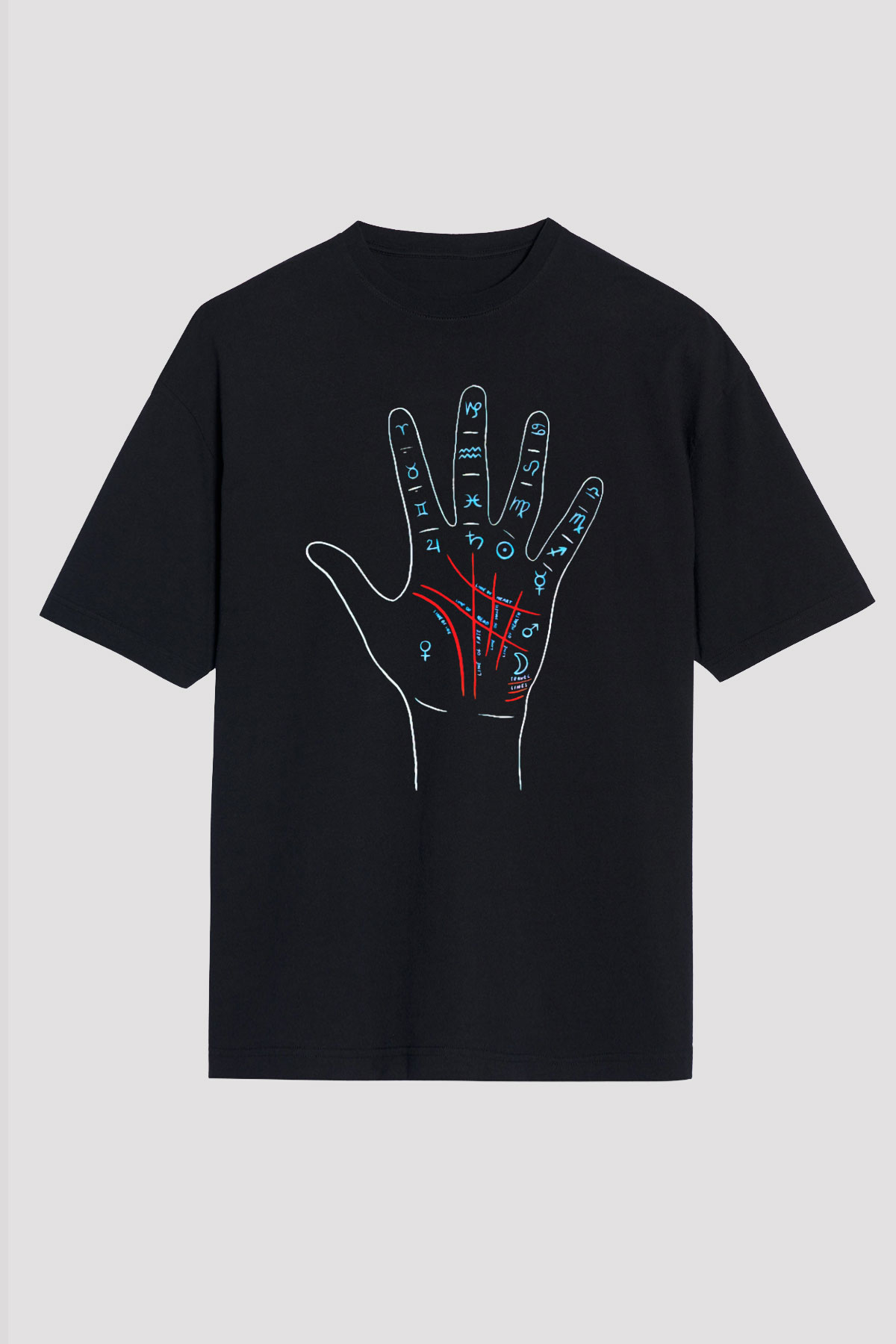 Astrolog Siyah Oversize Tişört Oversize T-shirt - TişörtFabrikası