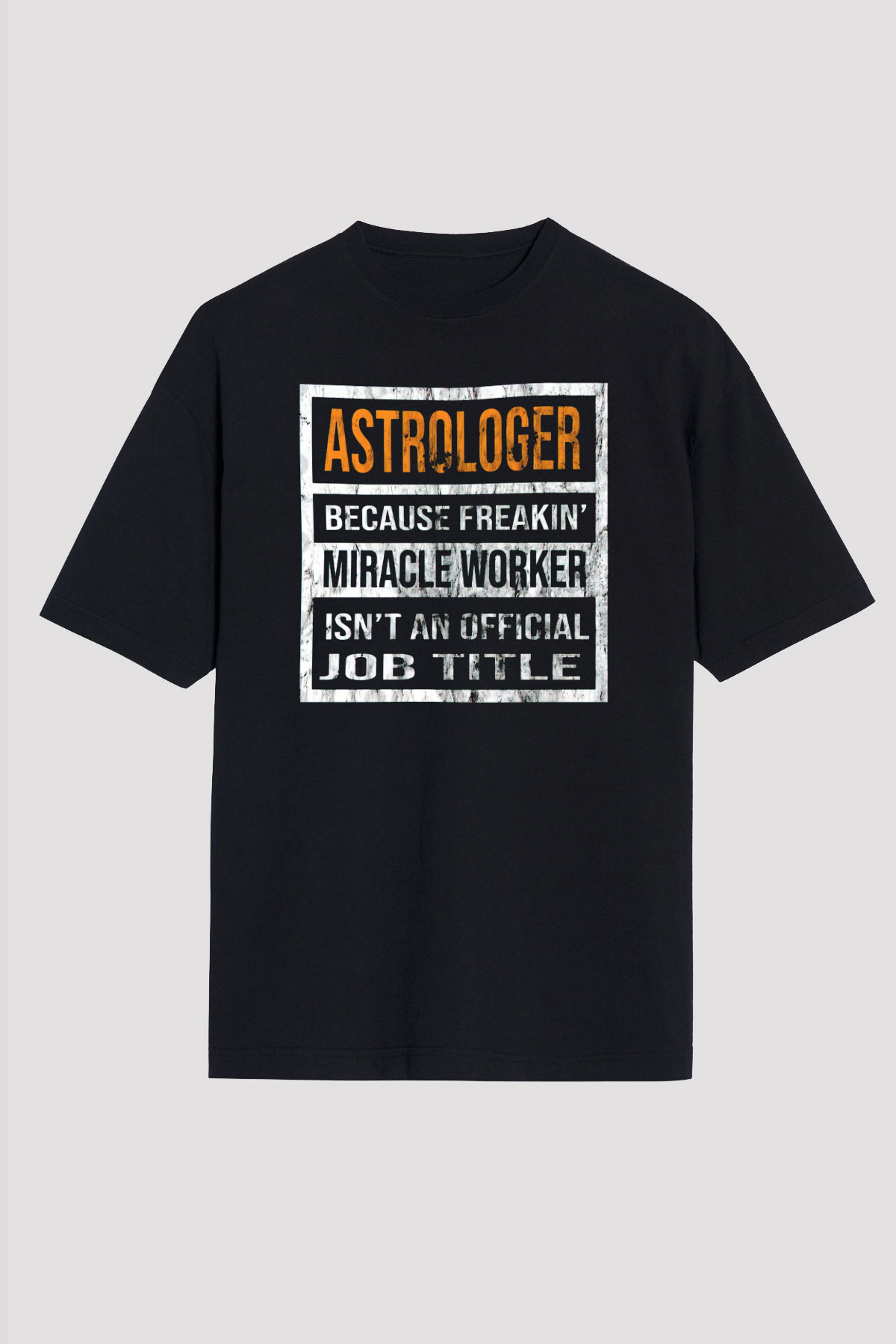 Astrolog Siyah Oversize Tişört Oversize T-shirt - TişörtFabrikası