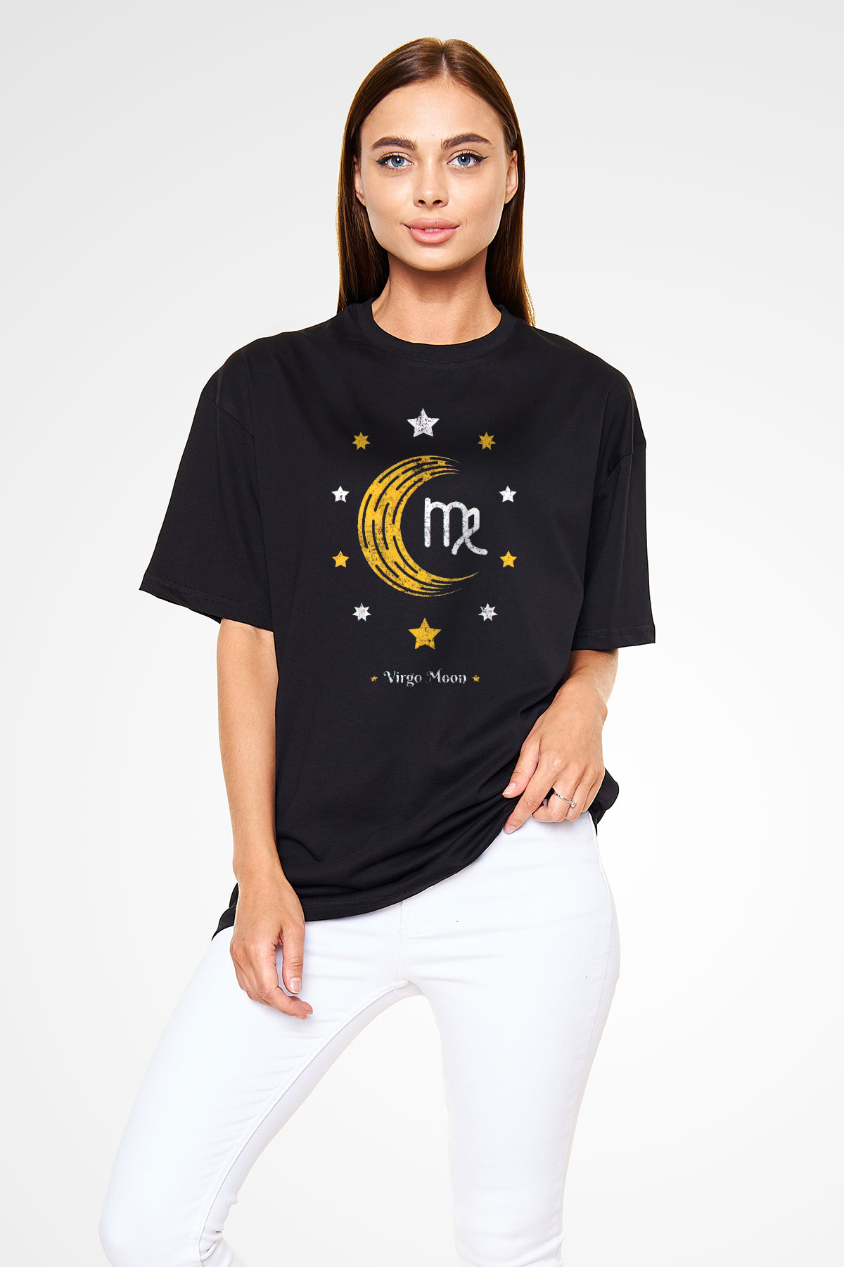 Astrolog Siyah Oversize Tişört Oversize T-shirt - TişörtFabrikası