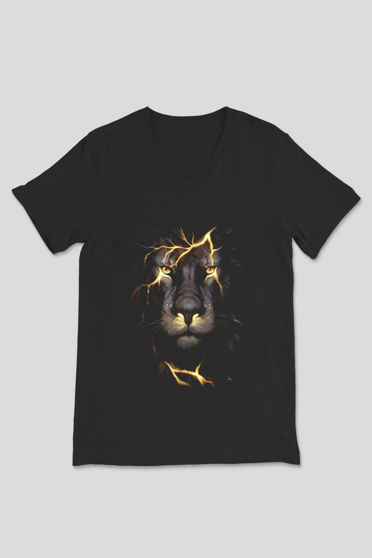 Astrolog Siyah Unisex V Yaka Tişört T-Shirt