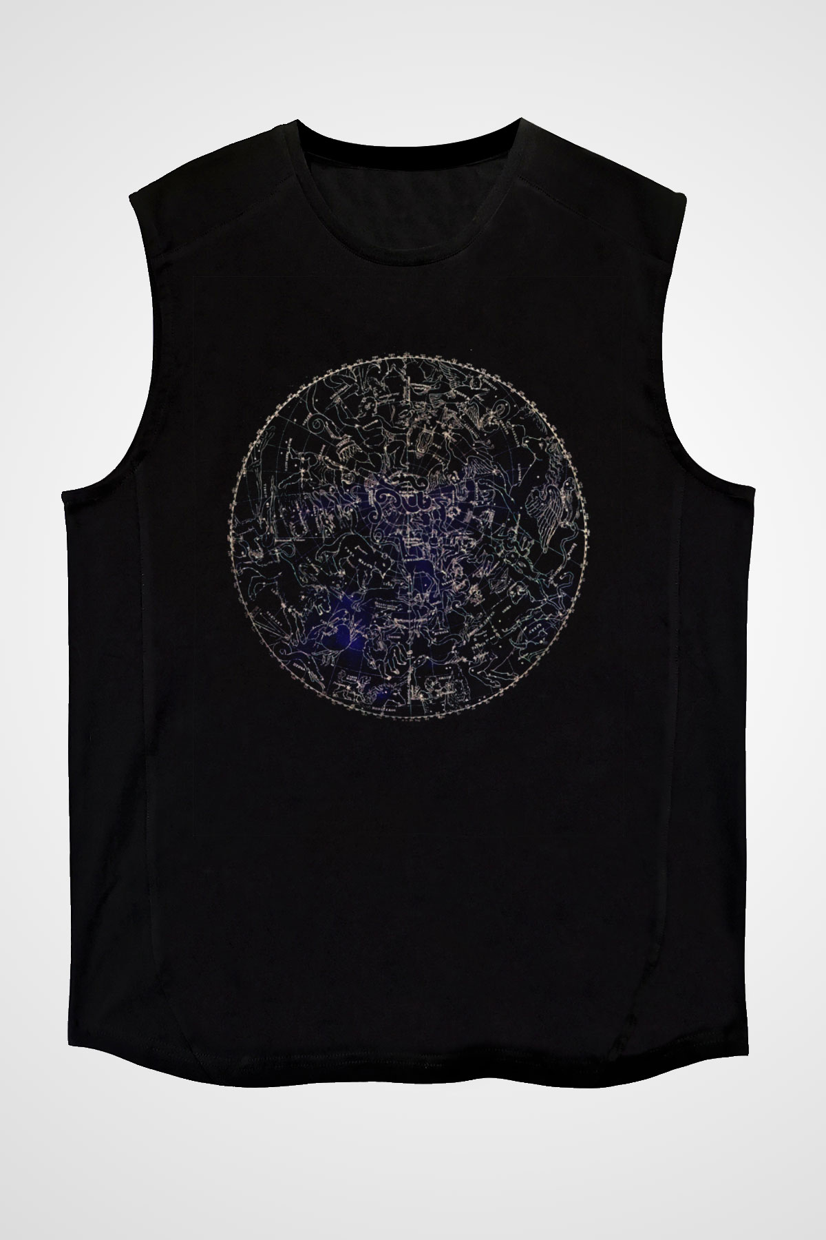 Astronom Siyah Unisex Kolsuz Tişört