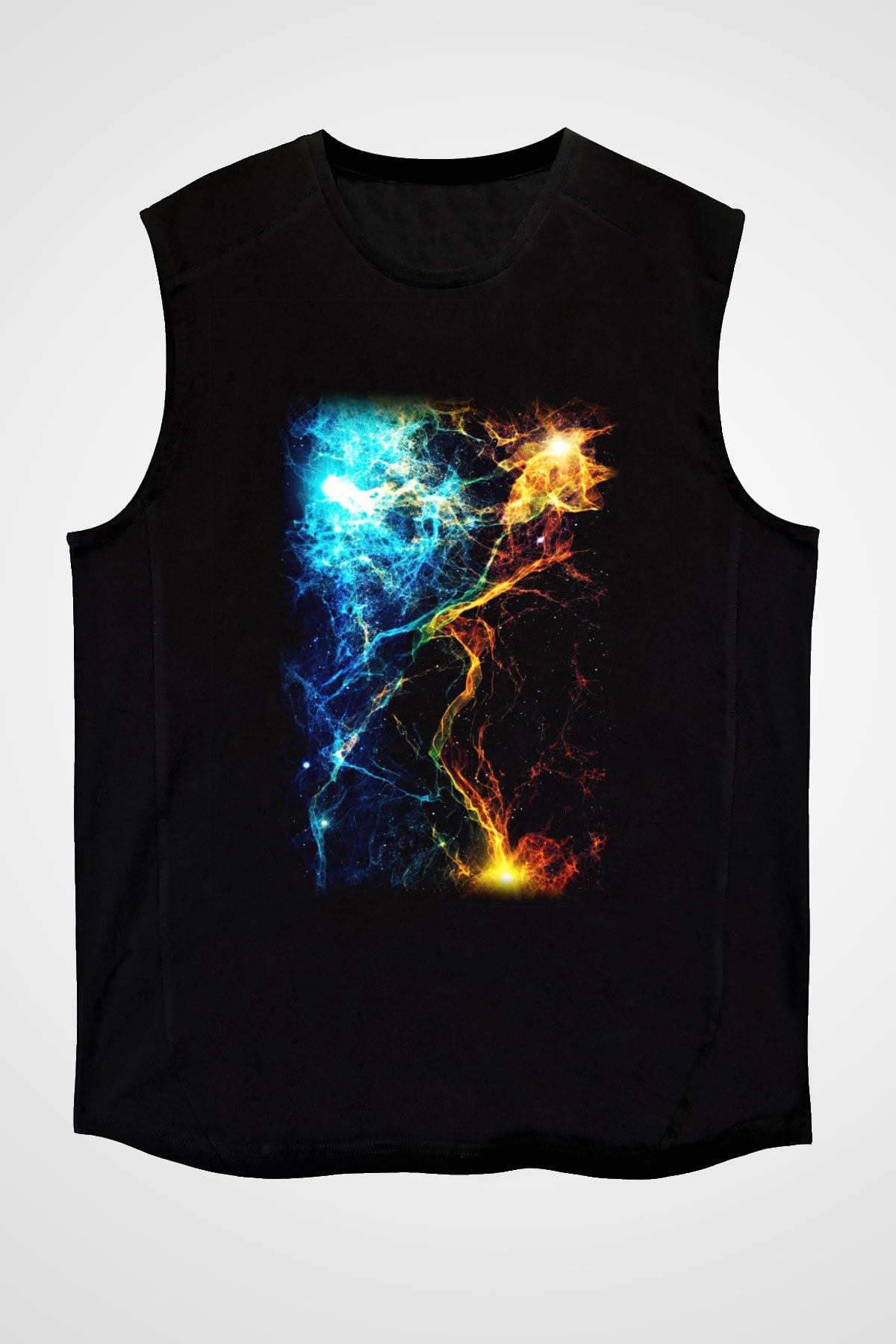 Astronom Siyah Unisex Kolsuz Tişört