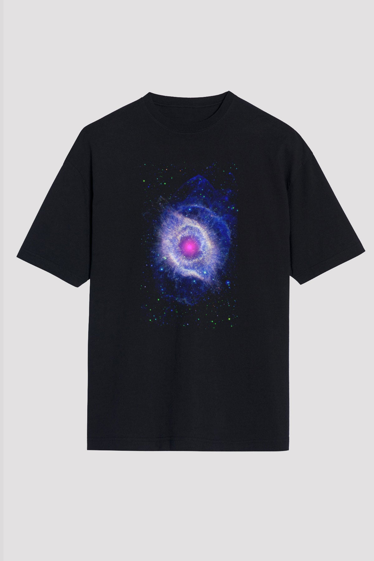 Astronom Siyah Unisex Oversize Tişört T-Shirt
