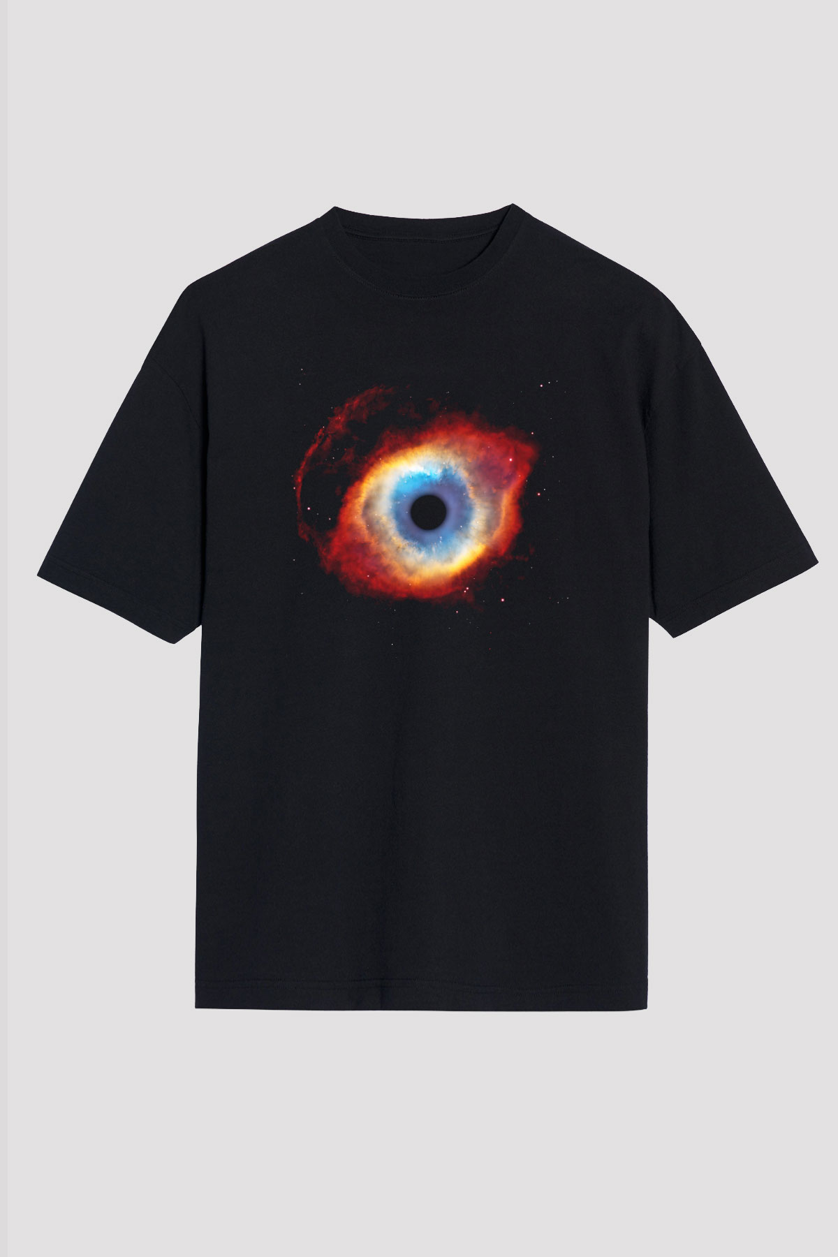 Astronom Siyah Unisex Oversize Tişört T-Shirt