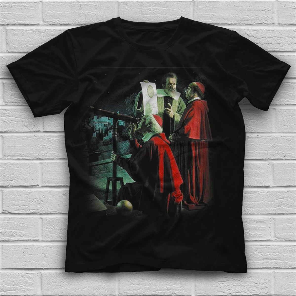 Astronom Siyah Unisex Tişört T-Shirt - TişörtFabrikası