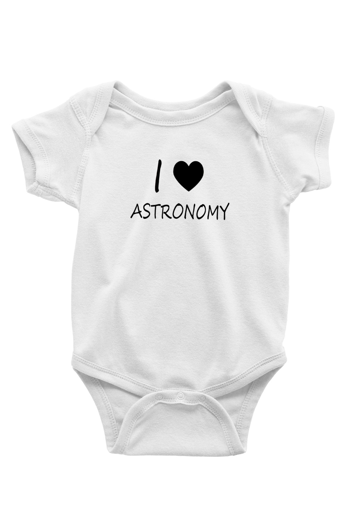 Astronomi Sevenler Baskılı Beyaz Bebek Body - Zıbın