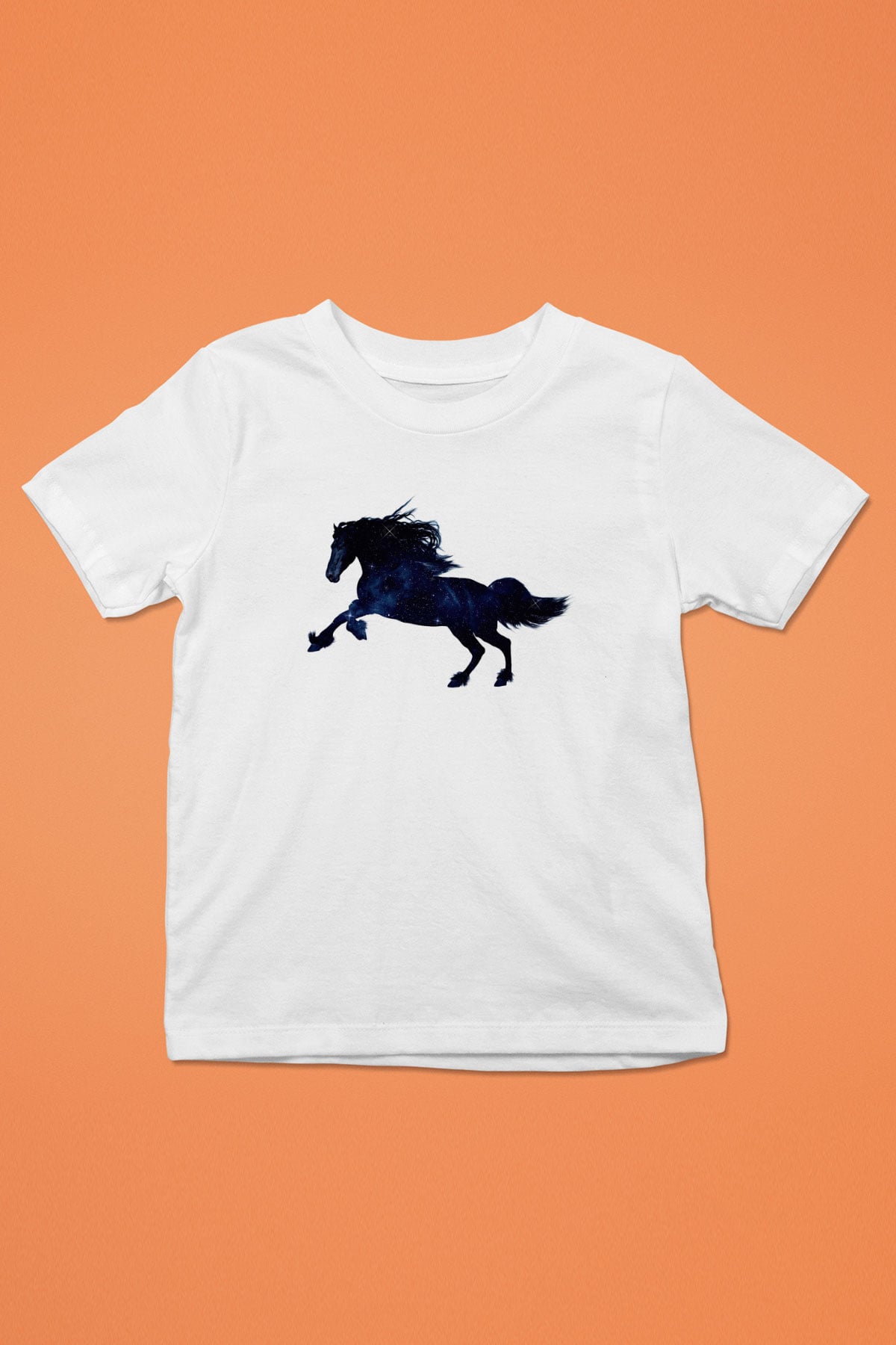 At Beyaz Unisex Çocuk Tişört