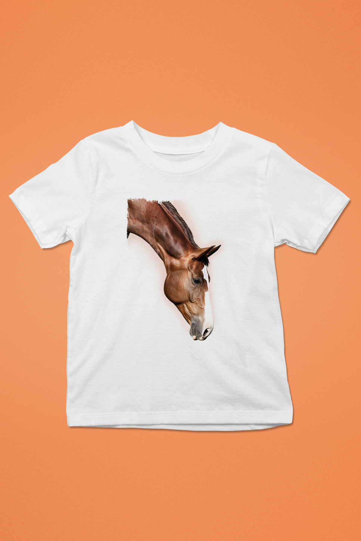 At Beyaz Unisex Çocuk Tişört