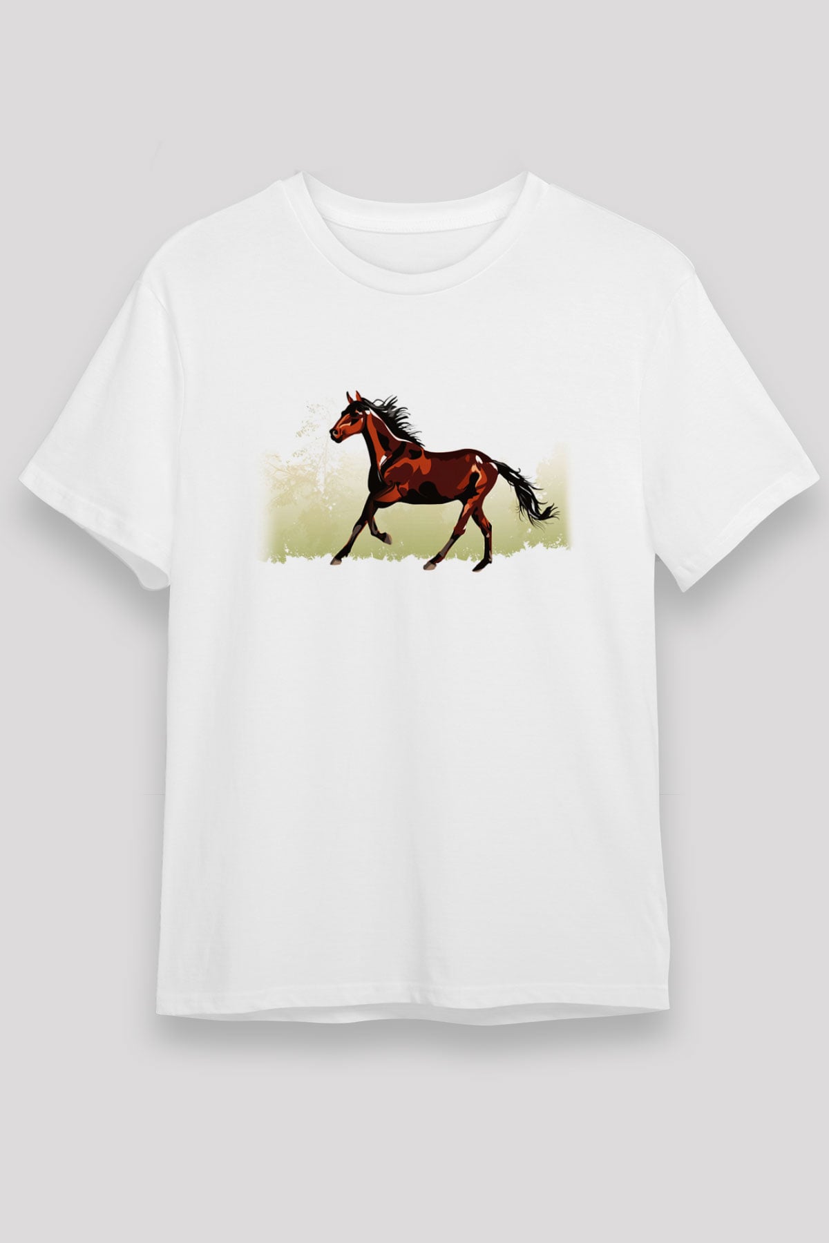 At Beyaz Unisex Tişört T-Shirt - TişörtFabrikası