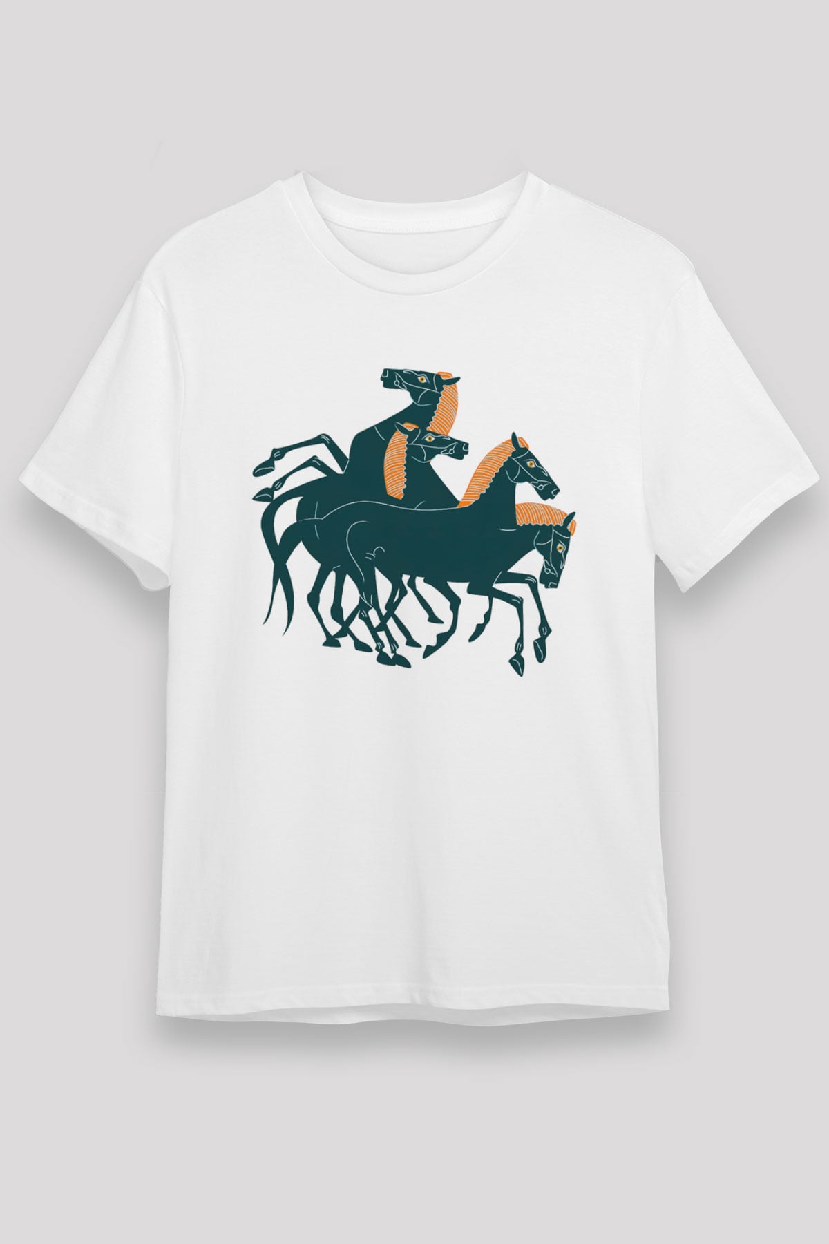 At Beyaz Unisex Tişört T-Shirt - TişörtFabrikası
