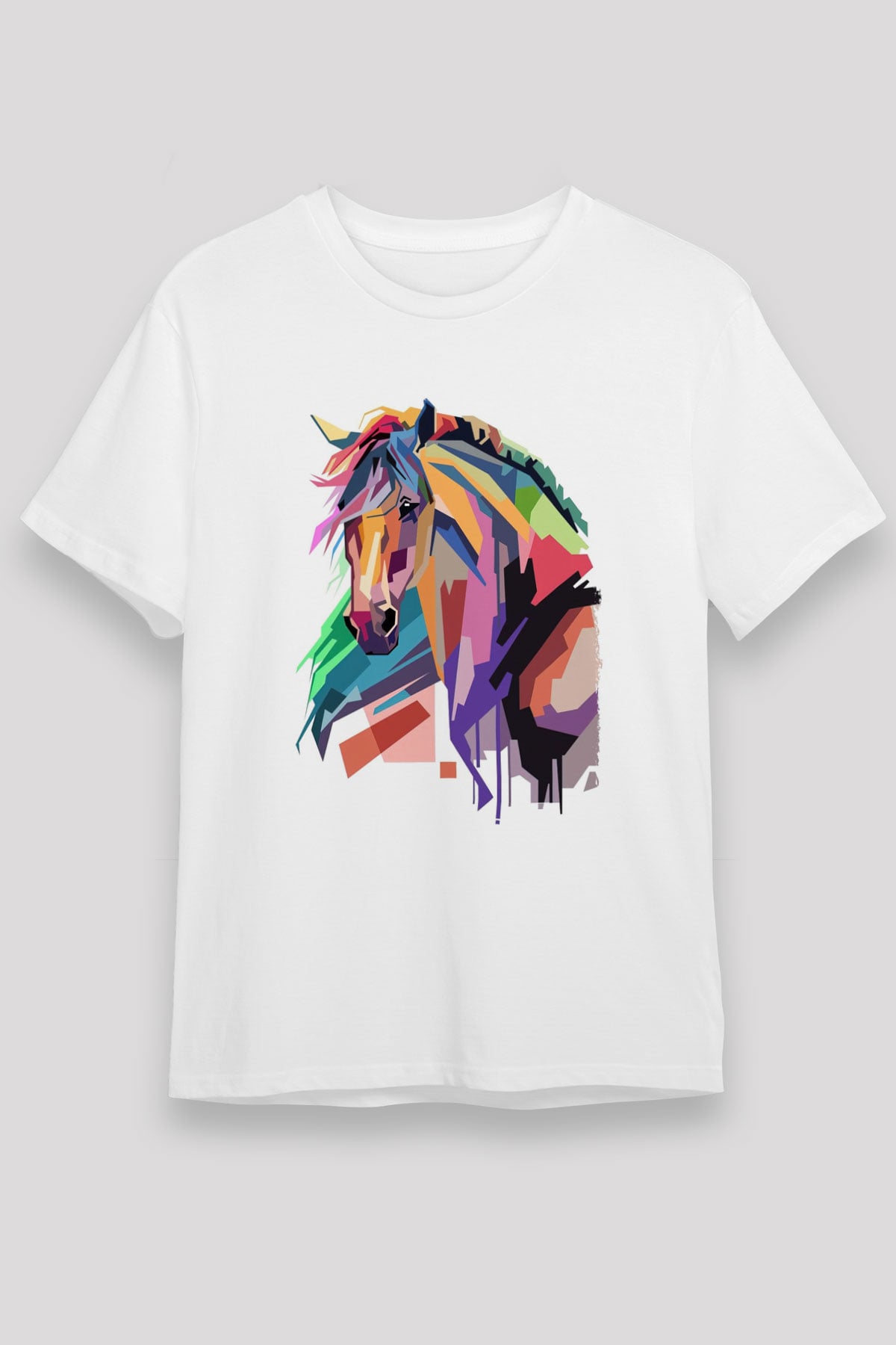 At Beyaz Unisex Tişört T-Shirt - TişörtFabrikası