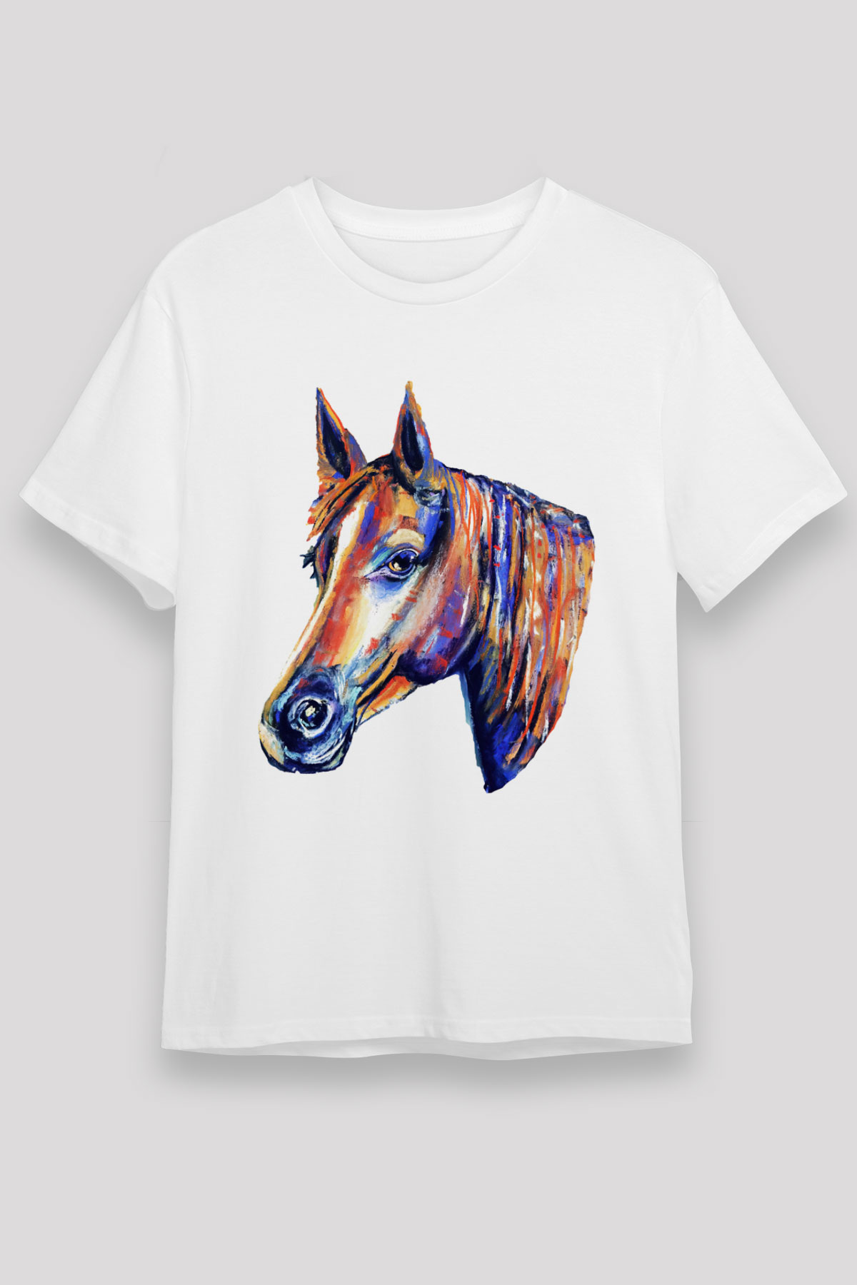 At Beyaz Unisex Tişört T-Shirt - TişörtFabrikası