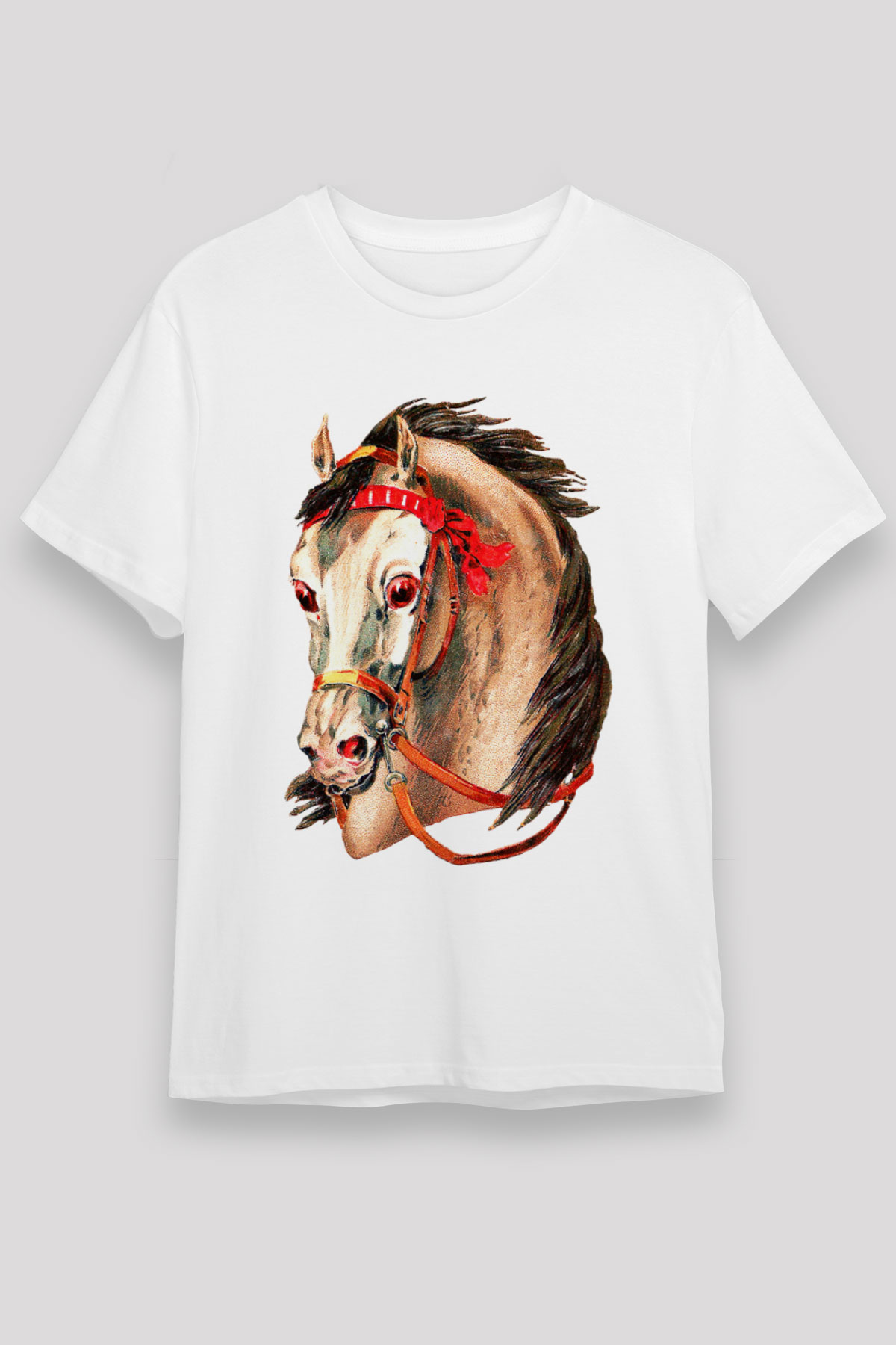 At Beyaz Unisex Tişört T-Shirt - TişörtFabrikası