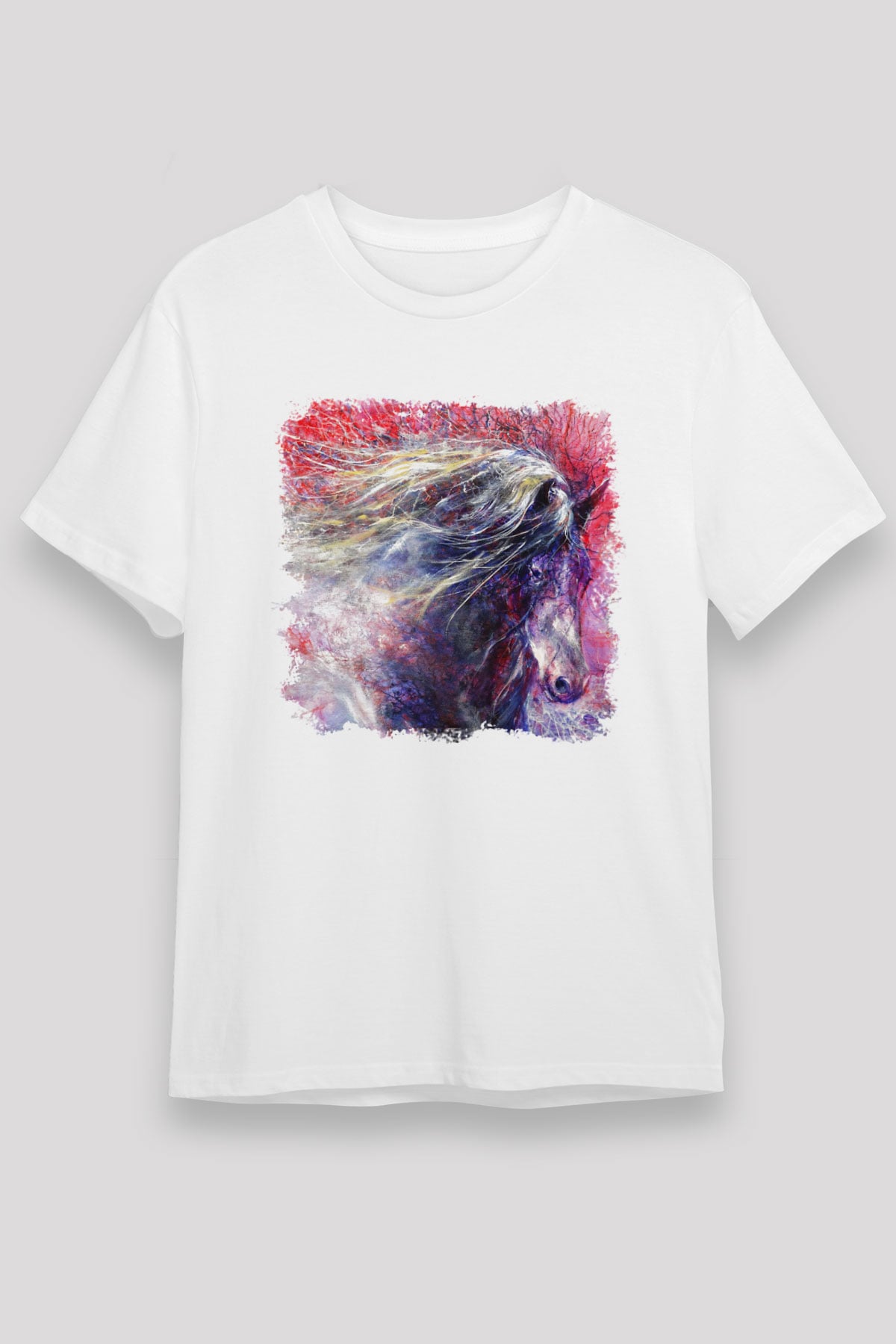 At Beyaz Unisex Tişört T-Shirt - TişörtFabrikası