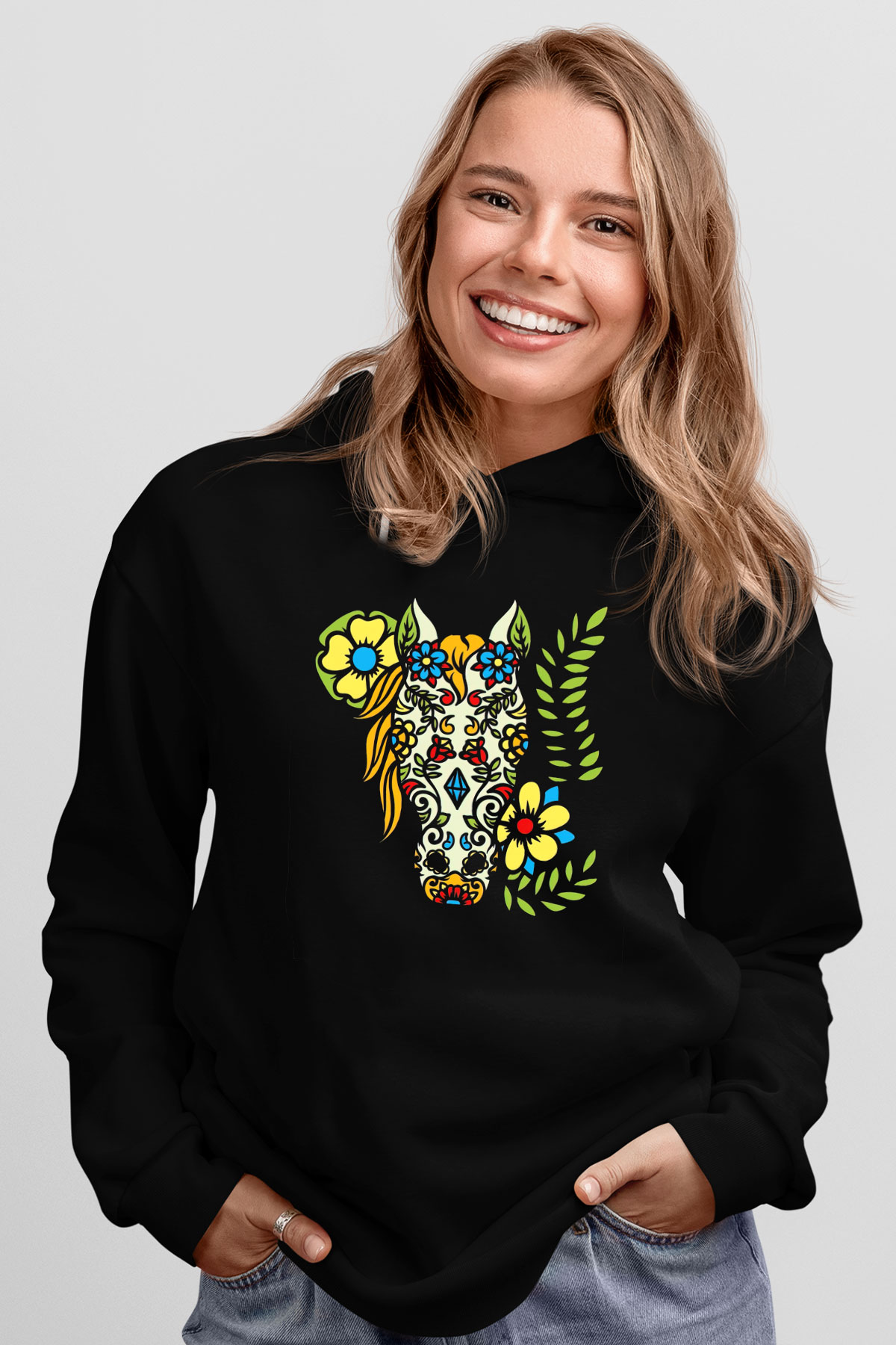 At Siyah Unisex Hoodie