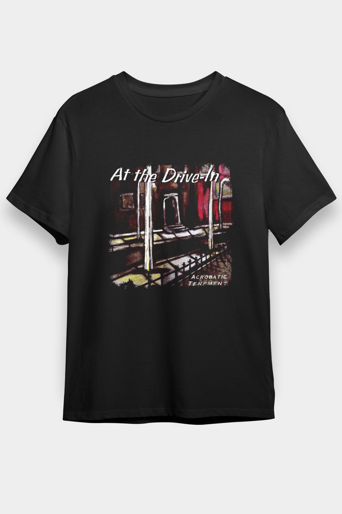 At the Drive-In Baskılı Unisex Siyah Tişört