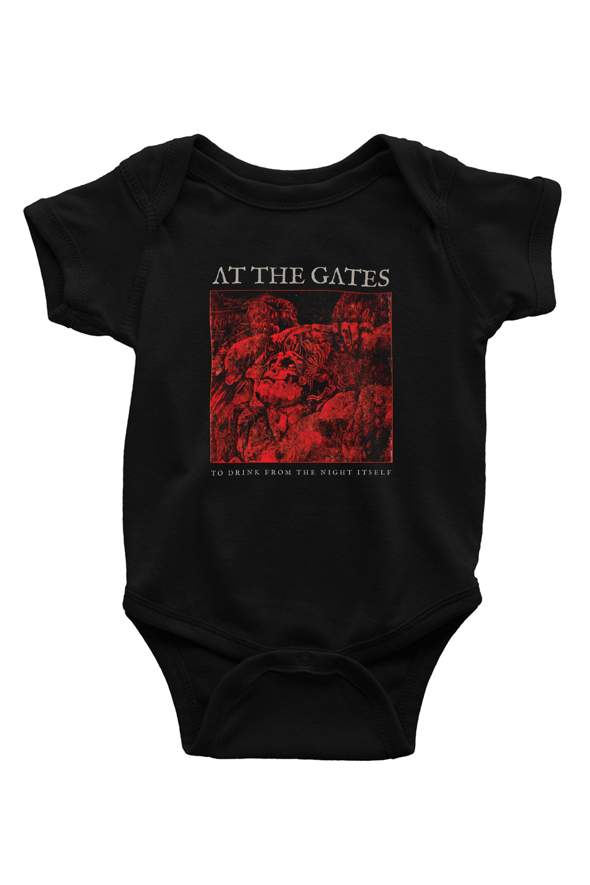 At The Gates Baskılı Unisex Siyah Bebek Body - Zıbın