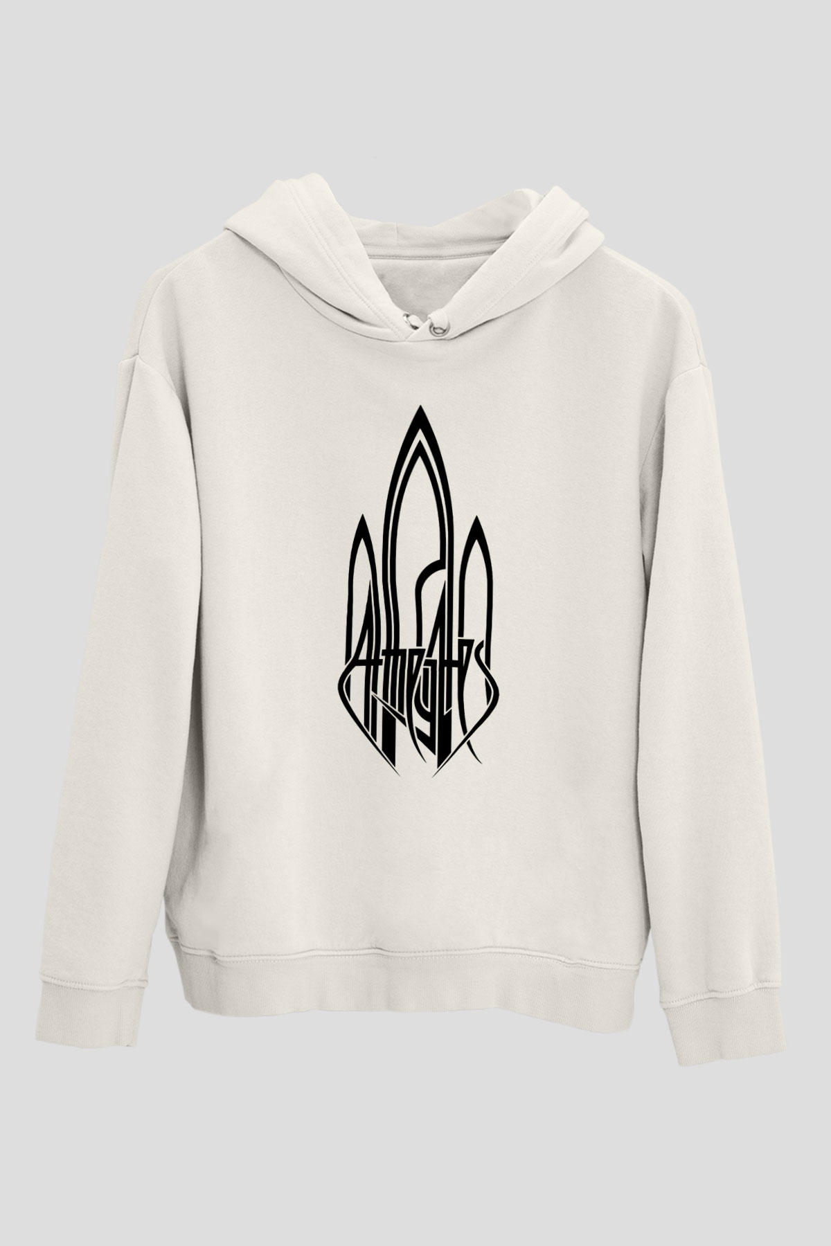 At The Gates Beyaz Unisex Kapşonlu Sweatshirt