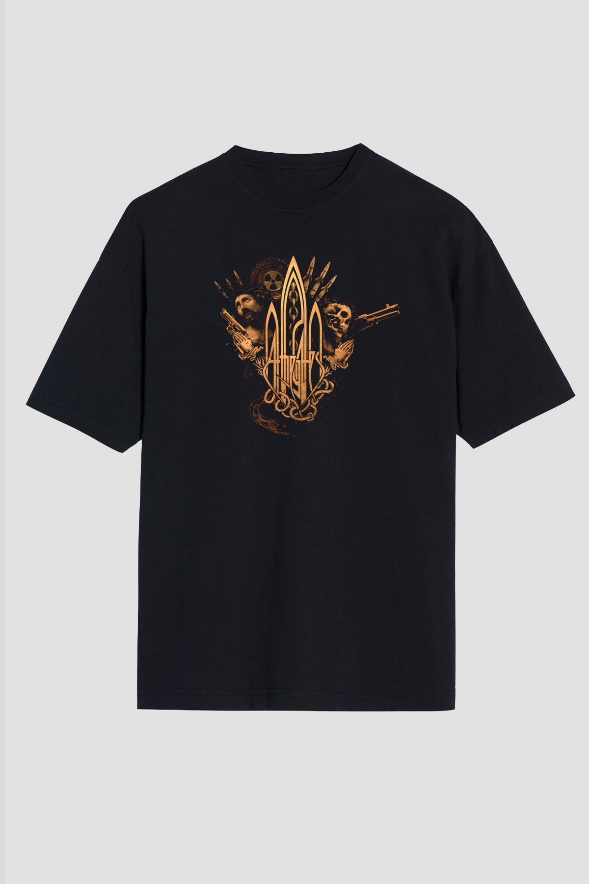 At The Gates Siyah Unisex Oversize Tişört T-Shirt