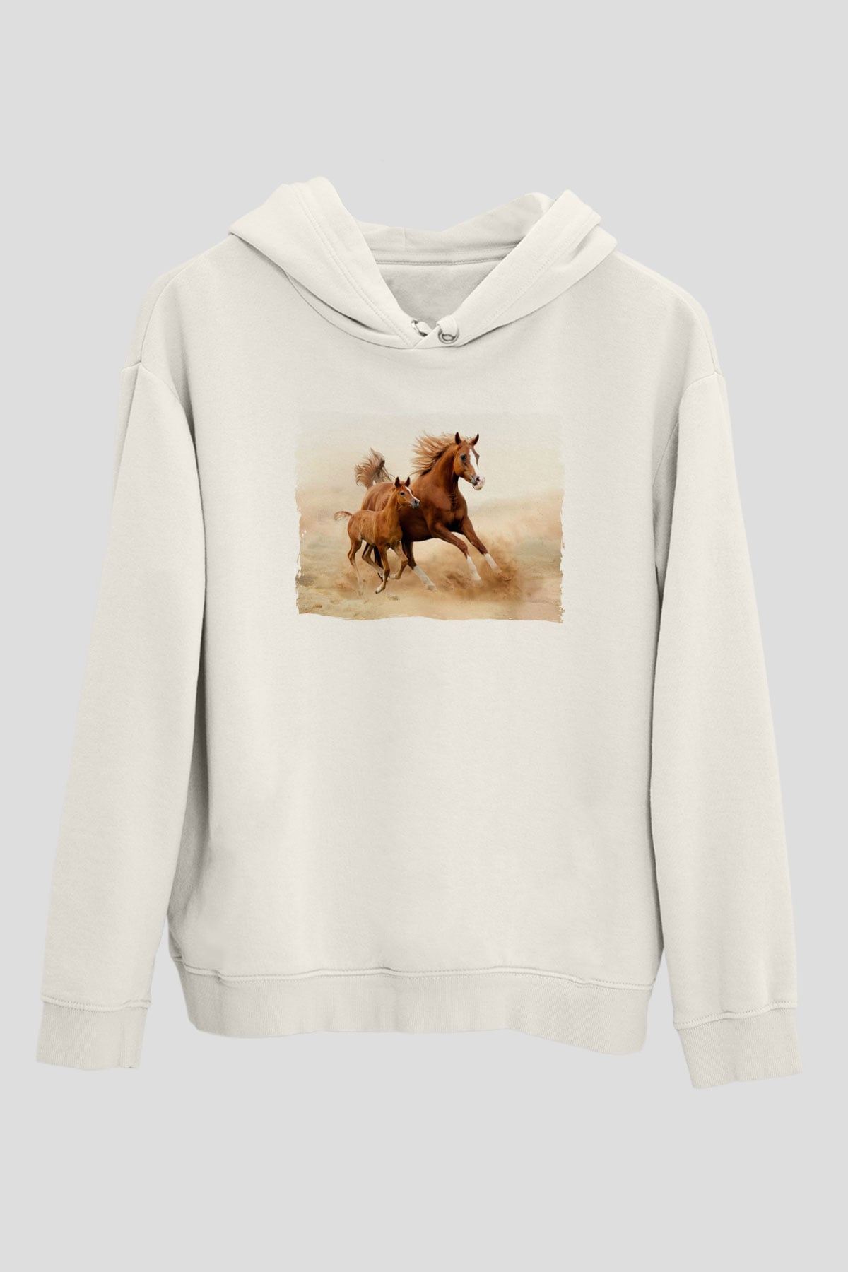 At ve YavrusuBeyaz  Unisex Hoodie