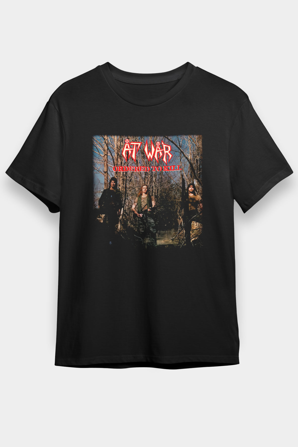 At War Siyah Unisex Tişört T-Shirt - TişörtFabrikası