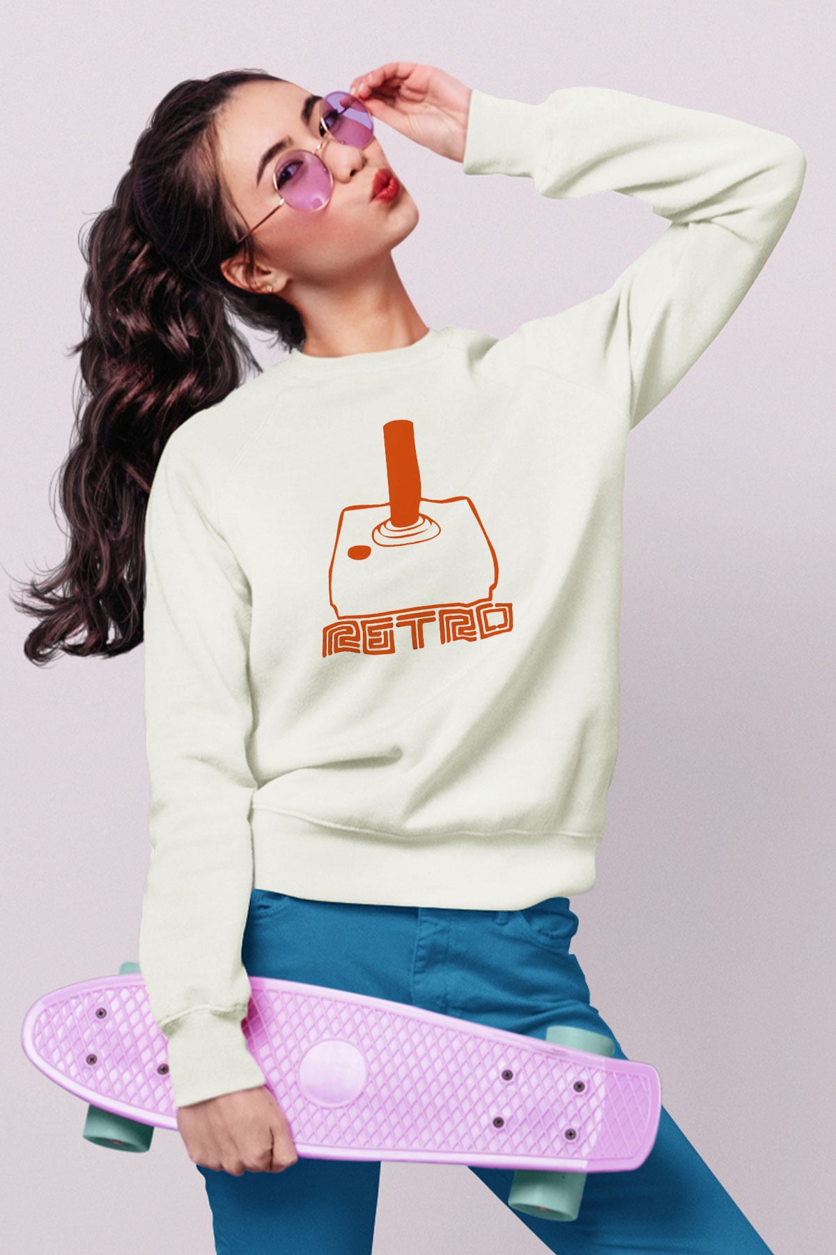 Atari Beyaz Unisex Sweatshirt