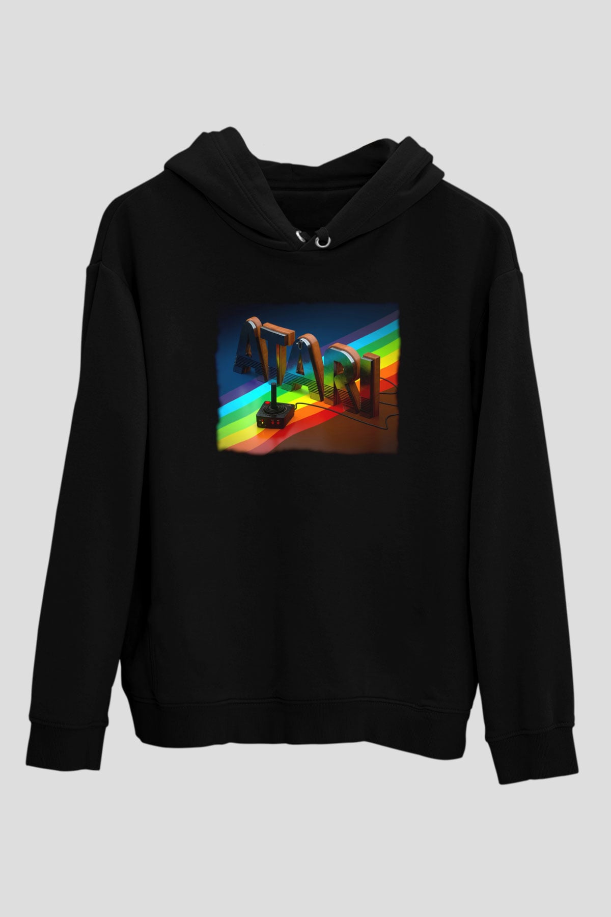 Atari Siyah Unisex Hoodie