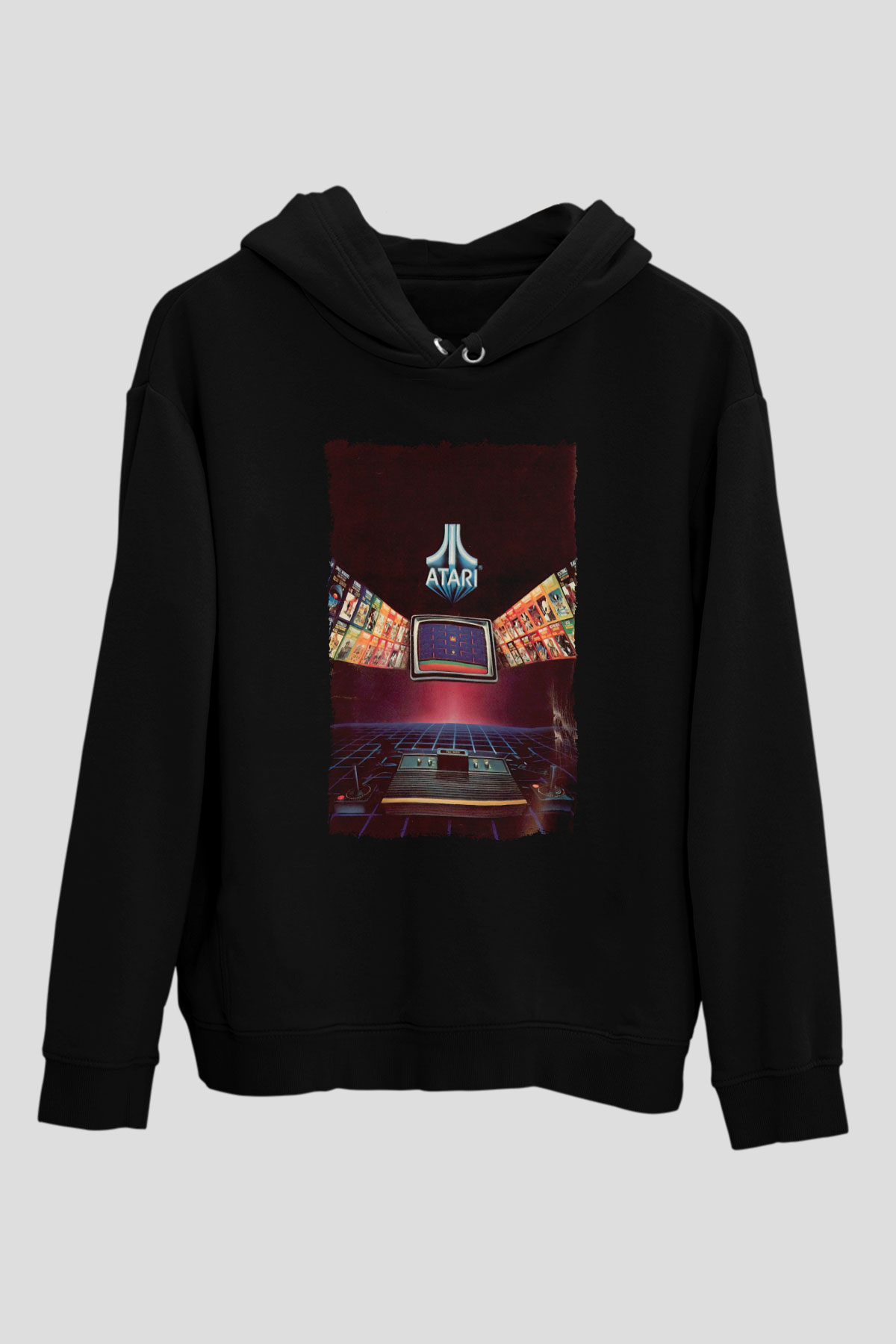 Atari Siyah Unisex Hoodie