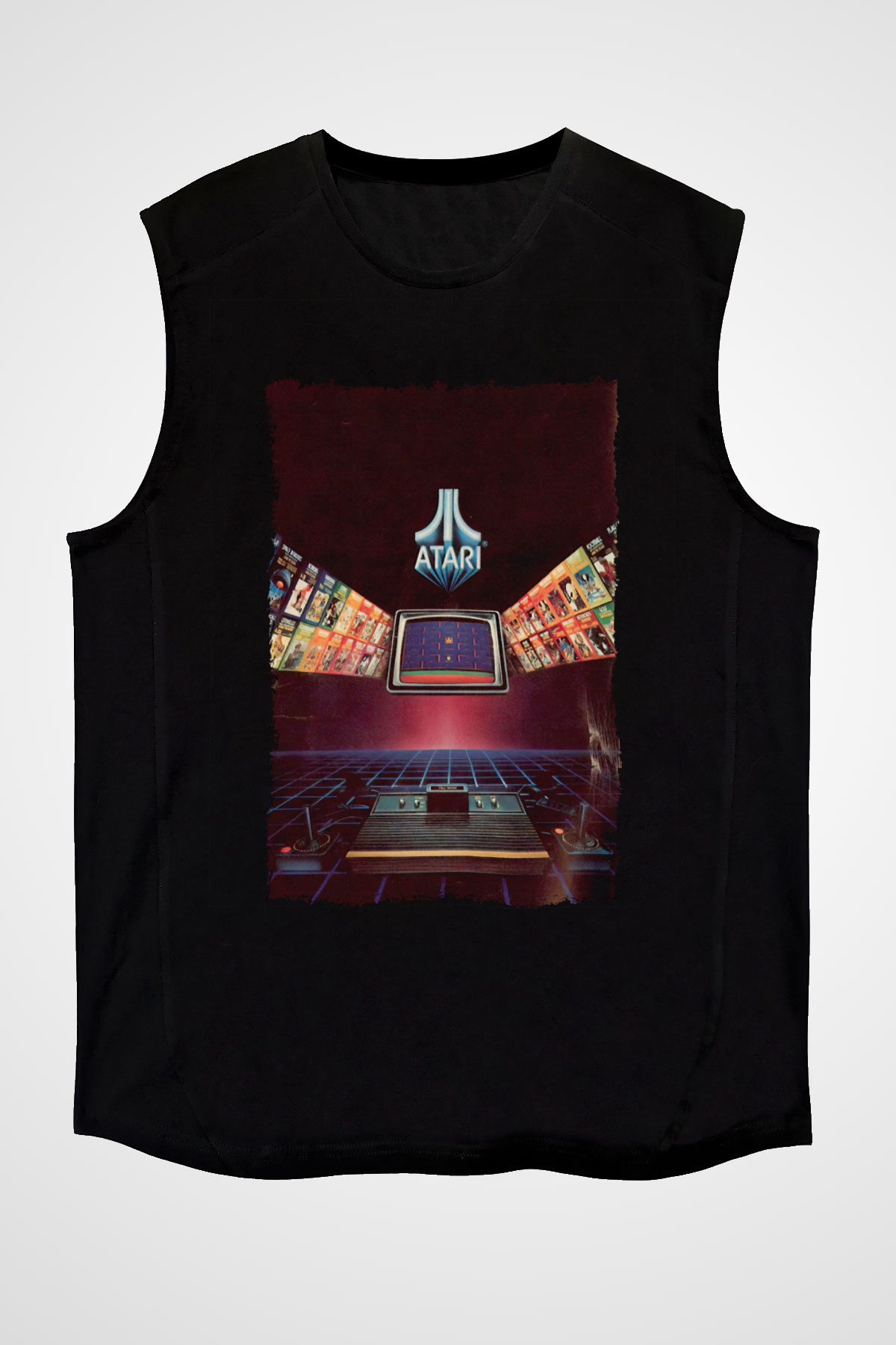Atari Siyah Unisex  Kolsuz Tişört