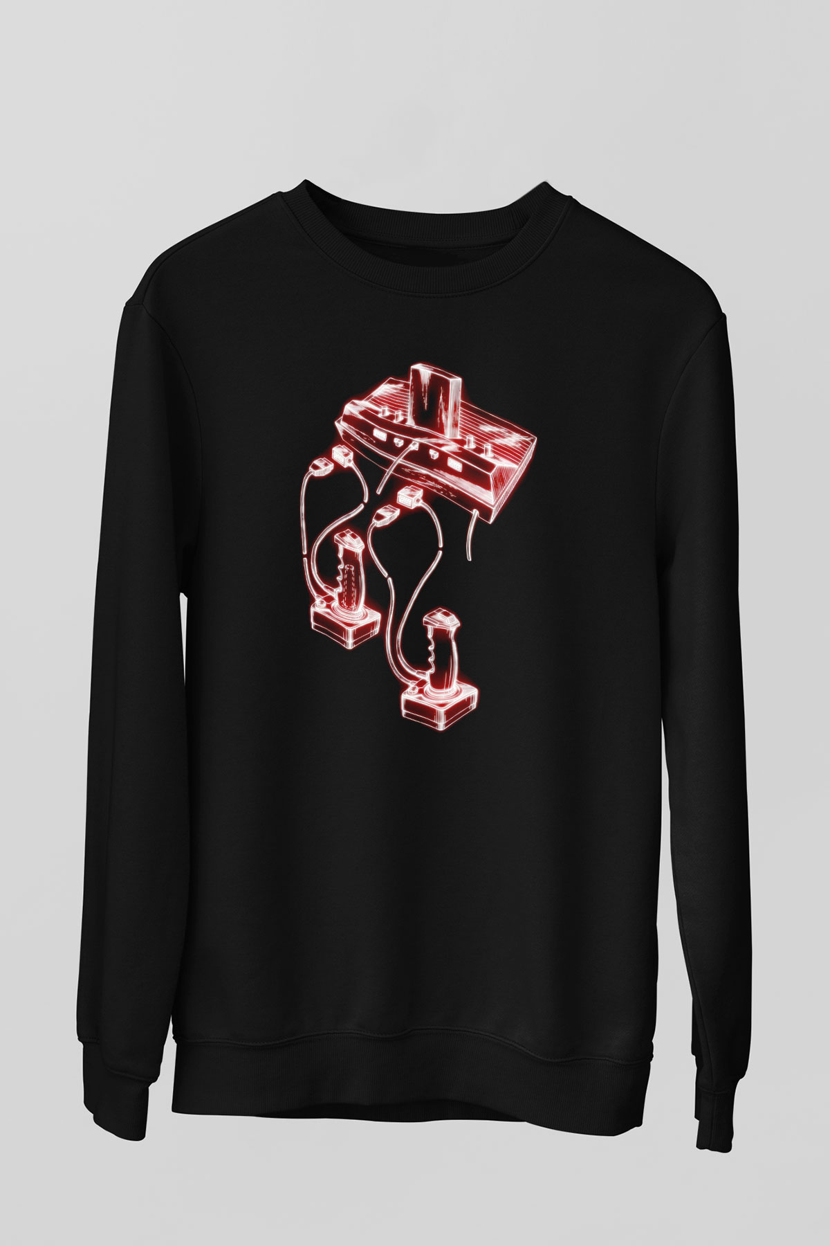 Atari Siyah Unisex  Sweatshirt