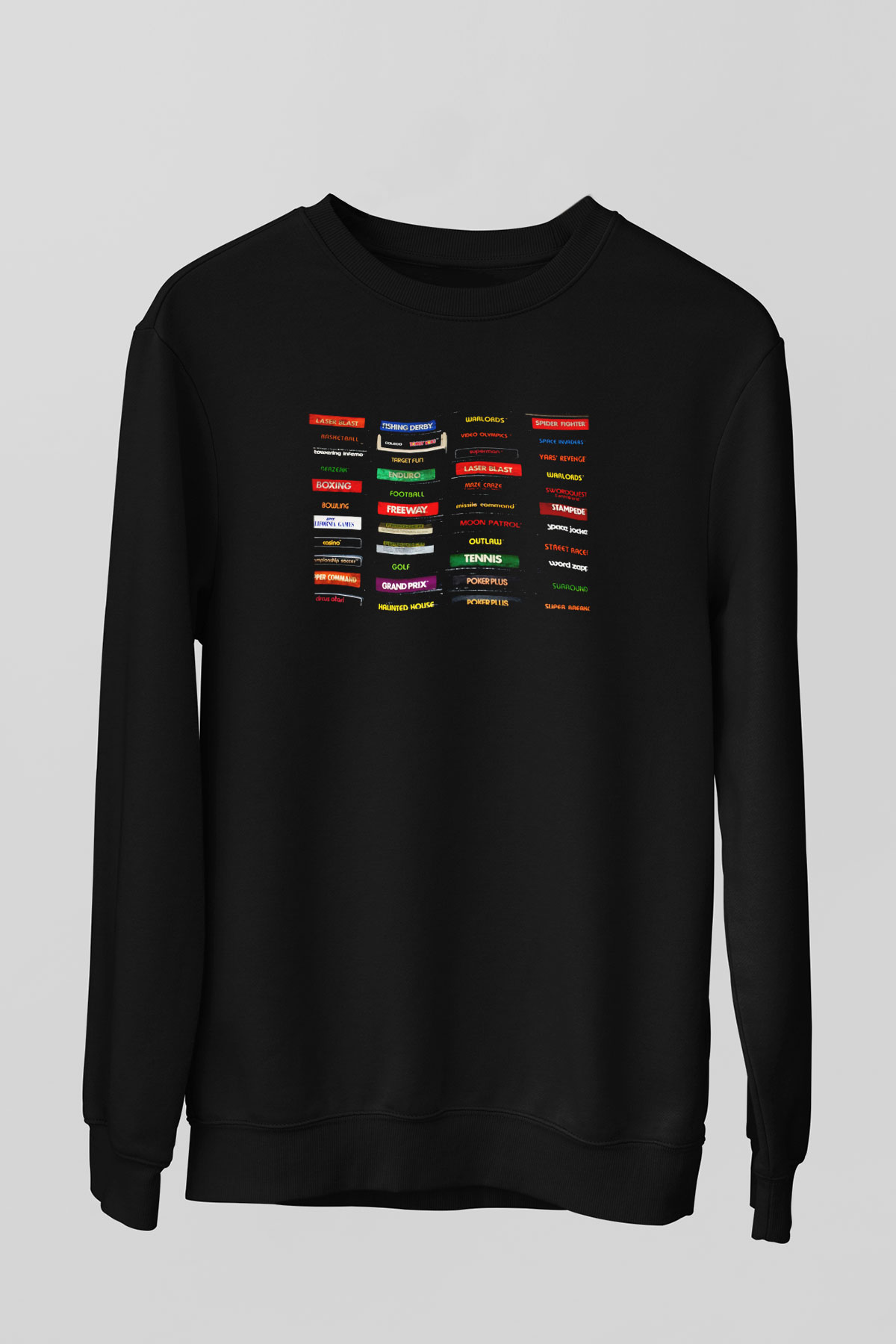 Atari Siyah Unisex Sweatshirt
