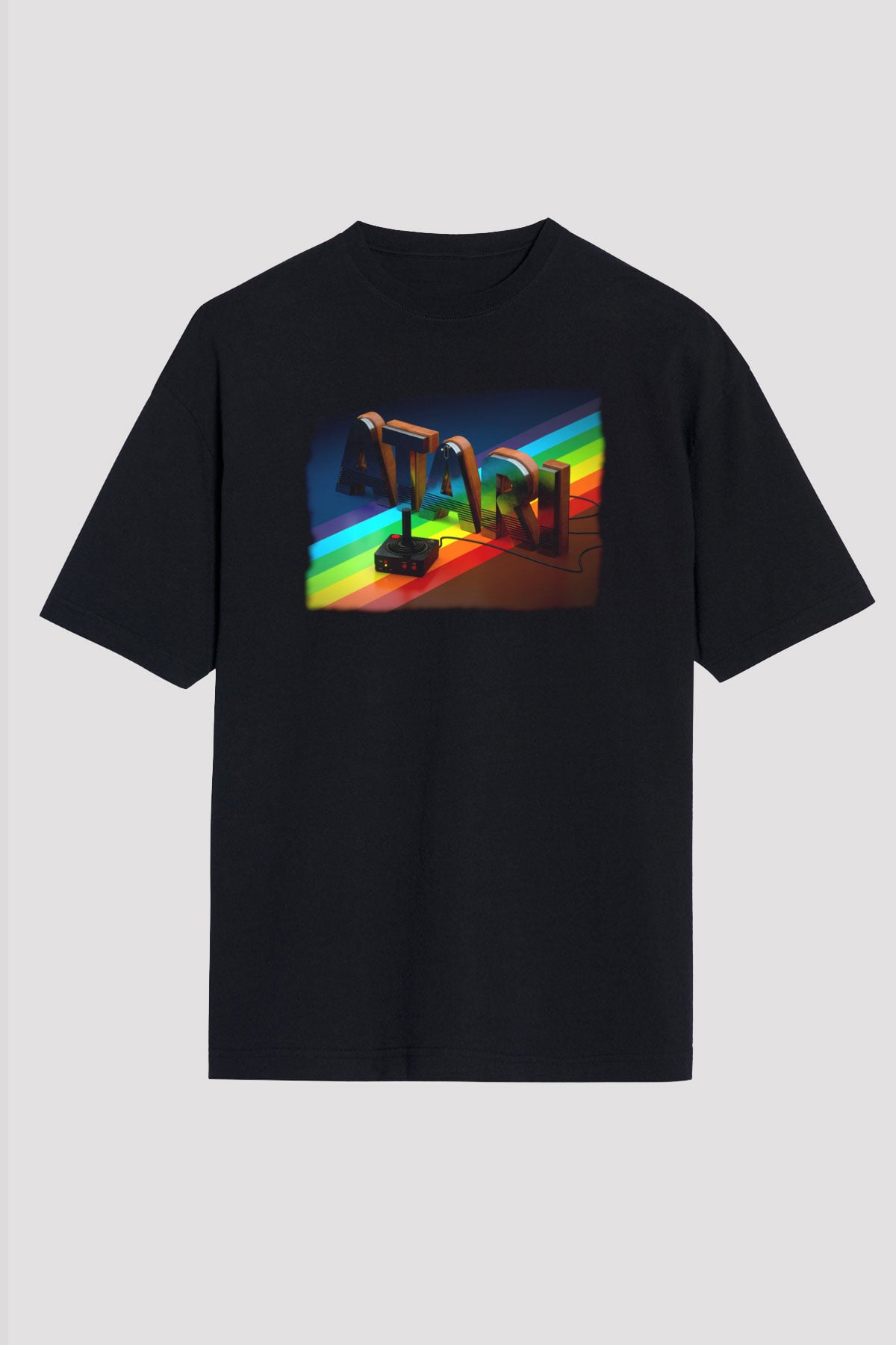 Atari Siyah Oversize Tişört