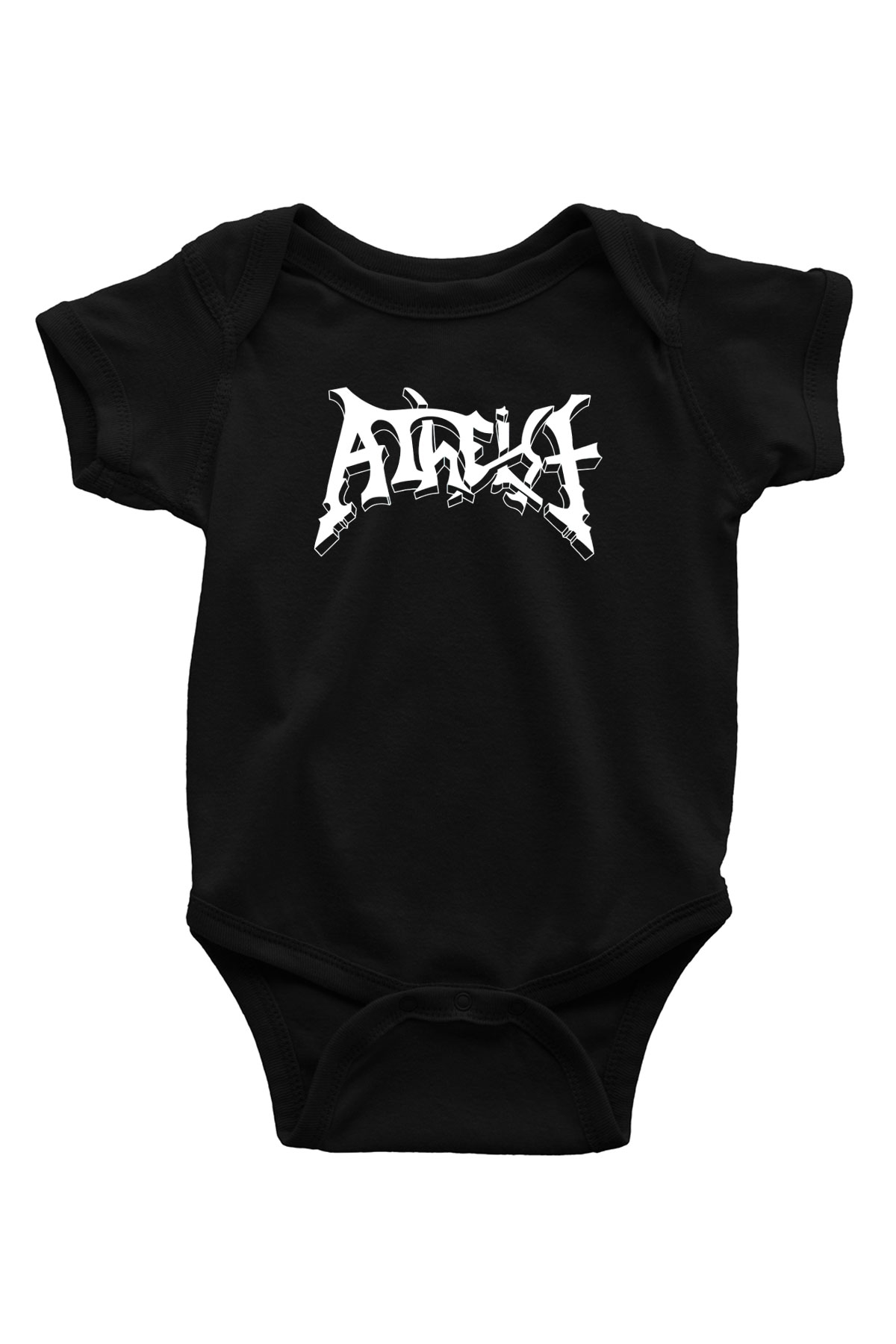 Atheist Baskılı Siyah Bebek Body - Zıbın