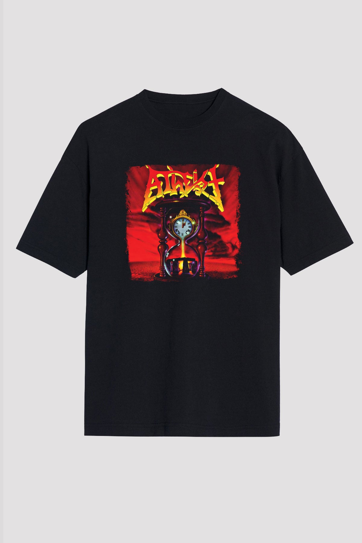 Atheist Baskılı Unisex Siyah Oversize Tişört